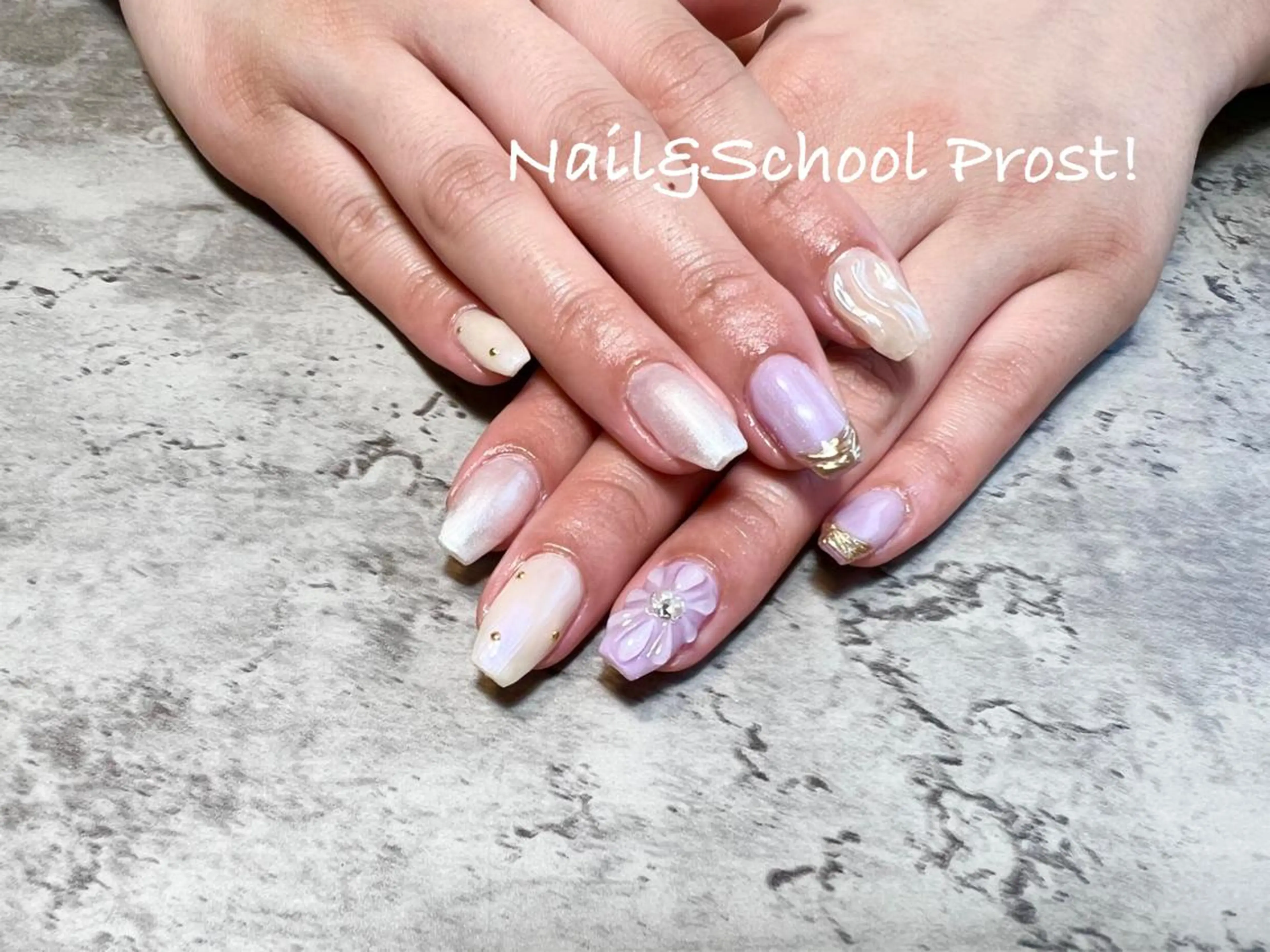 ネイル 持ち込み パープル Nails Prost!のネイルデザイン