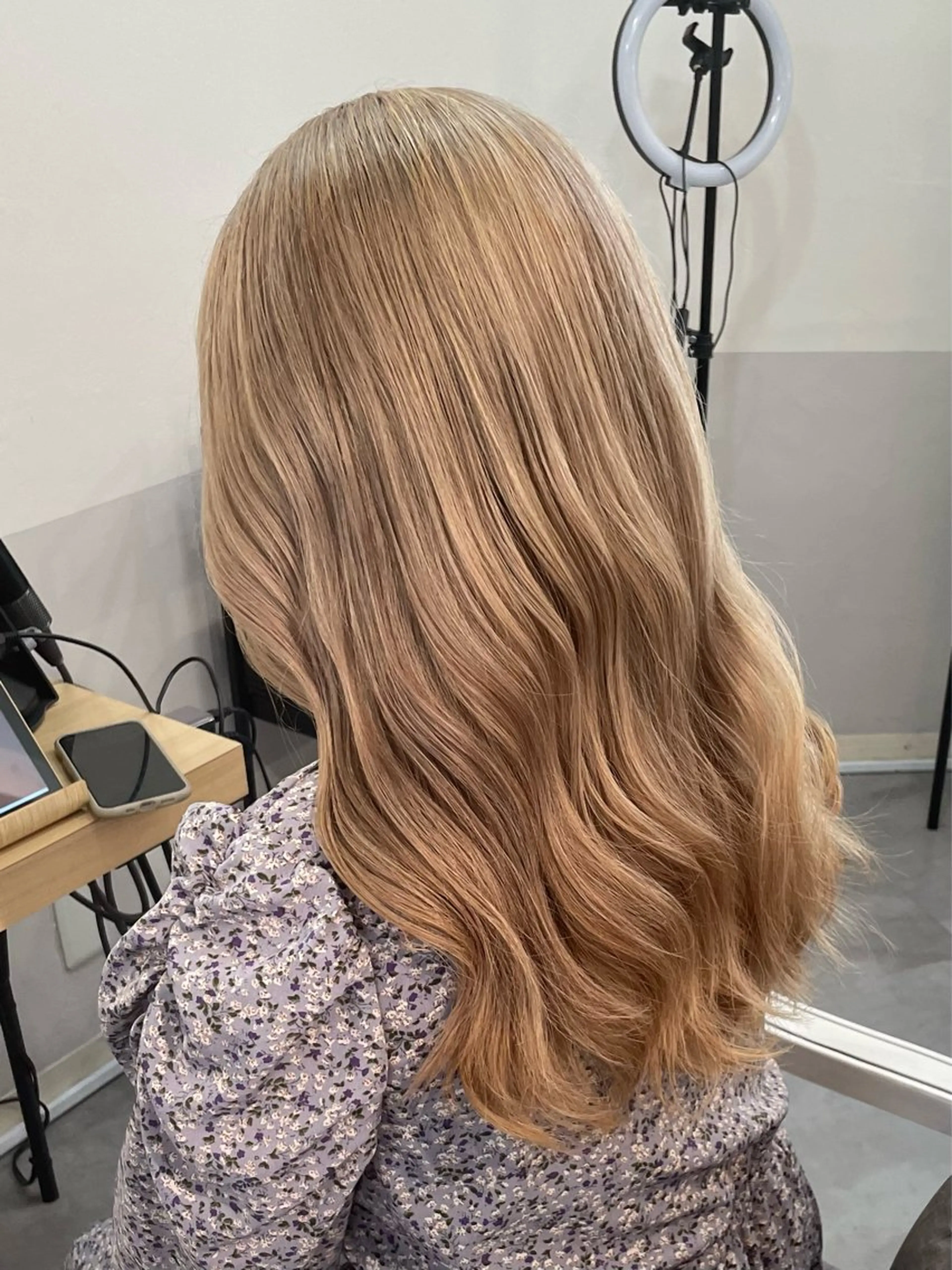 ロング カラー 💚色落ちまで可愛い 髪質改善カラーゆうまのヘアスタイル