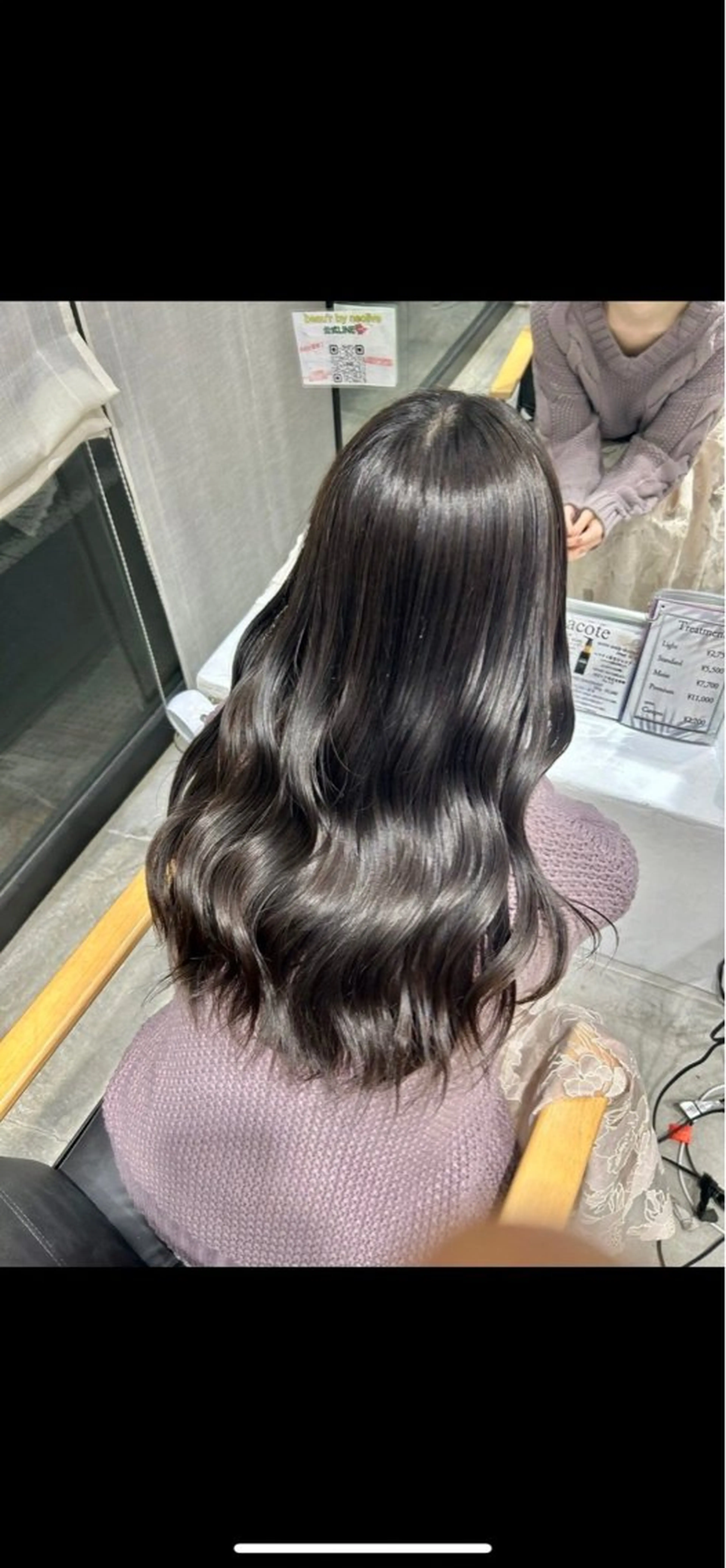ロング カラー 河合 萌のヘアスタイル