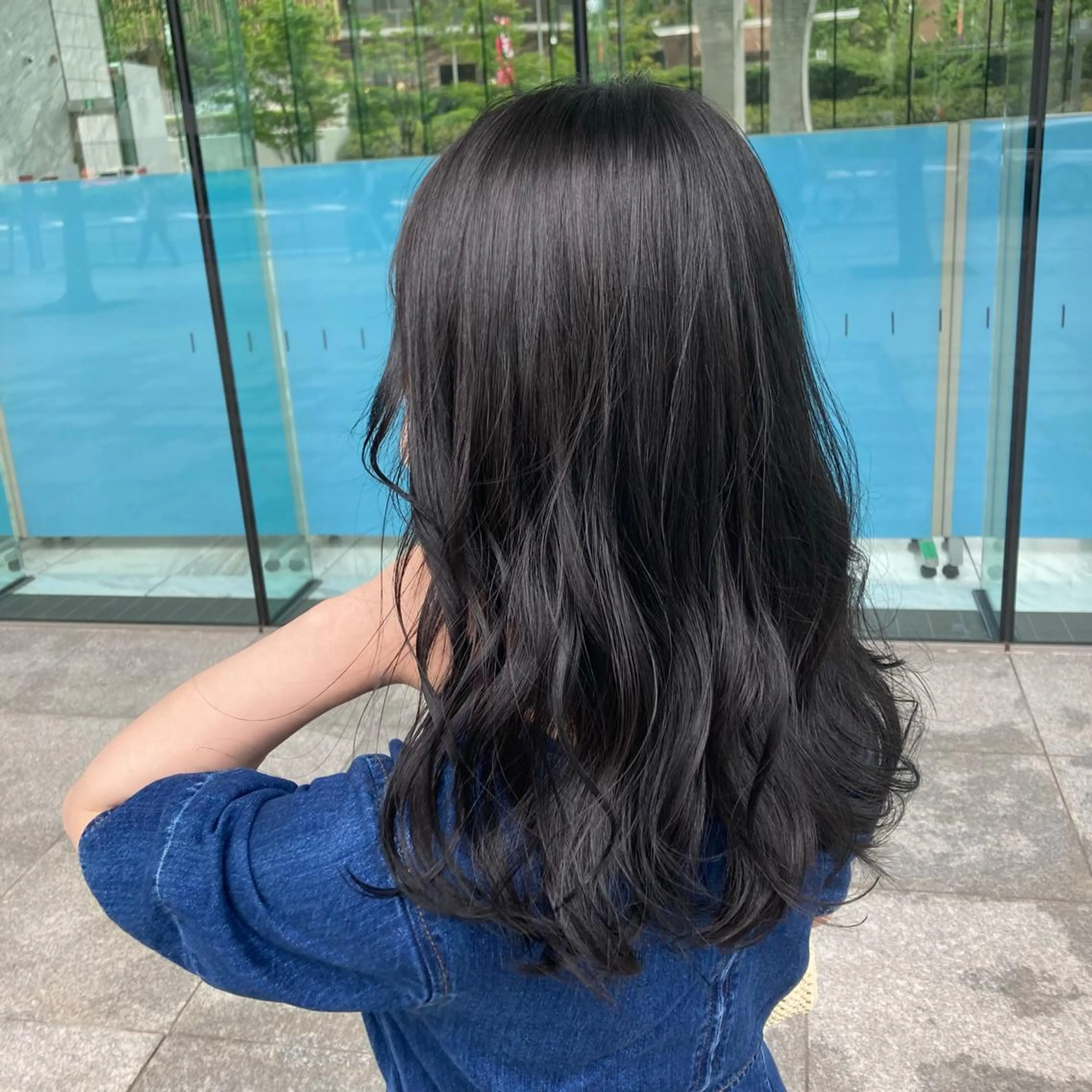 ロング カラー グレージュ アイスグレージュ カット ヘアカラー トリートメント GO TODAY SHAIRE SALON原宿vita店舗所属・🩷完全マンツーマン 💖ASAHIのヘアスタイル
