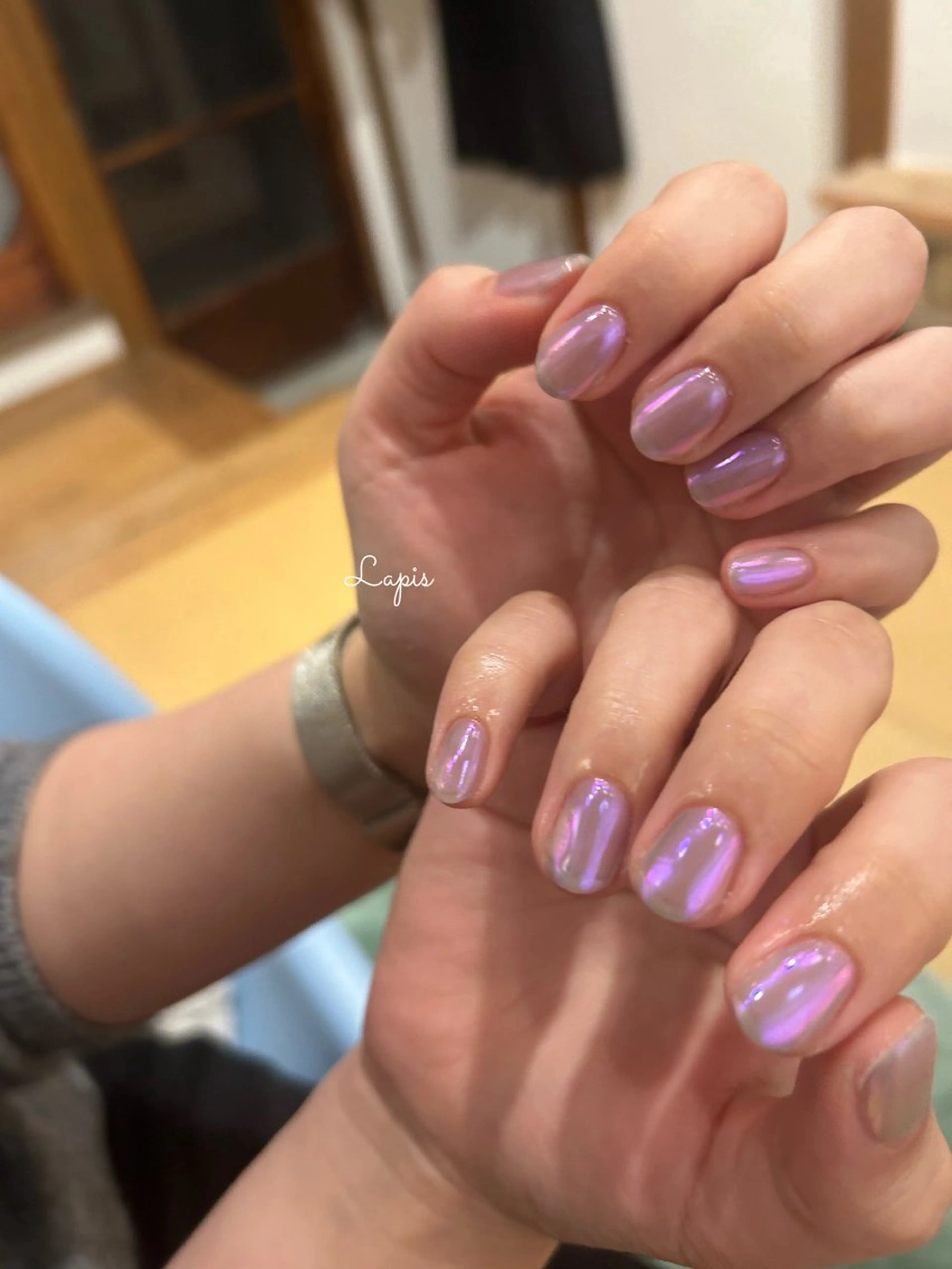 ネイル オーロラネイル ハンドネイル Lapis *のネイルデザイン