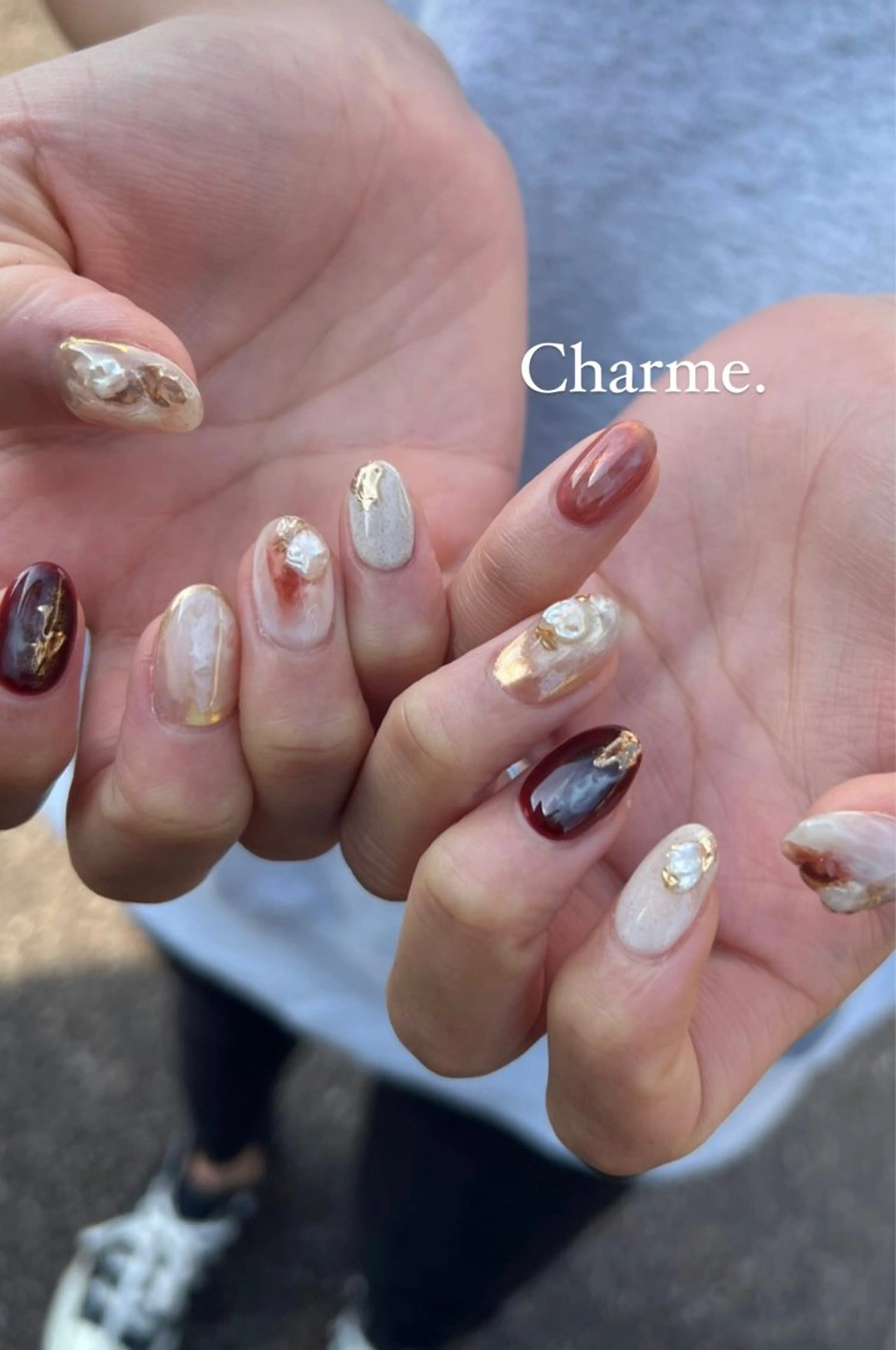 ネイル 持ち込み ニュアンスネイル ハンドネイル ハンドケア Charme. NOBUKOのネイルデザイン