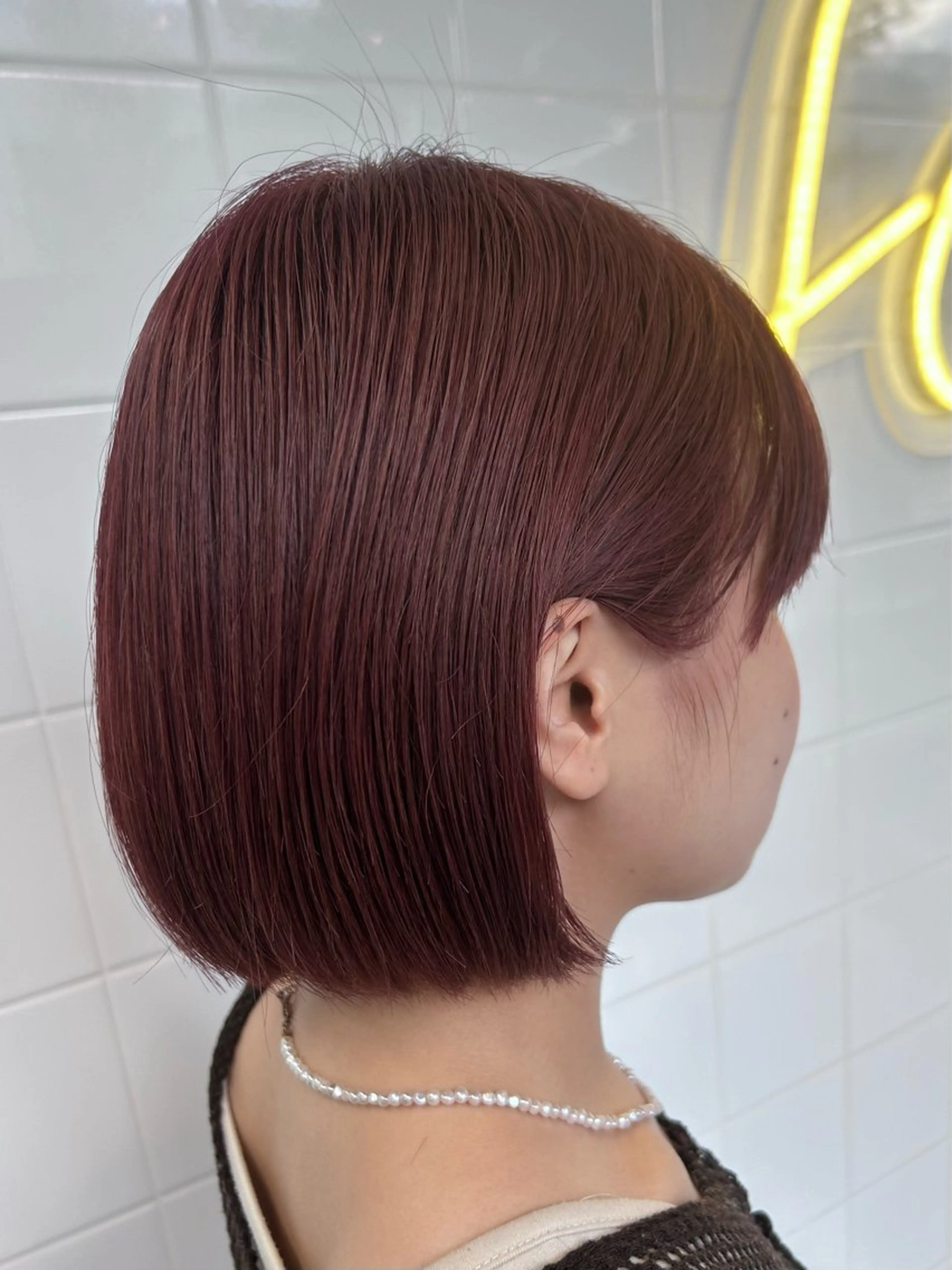 ショート カラー ブリーチ ピンクカラー ヘアカラー トリートメント sol. ayakaのヘアスタイル