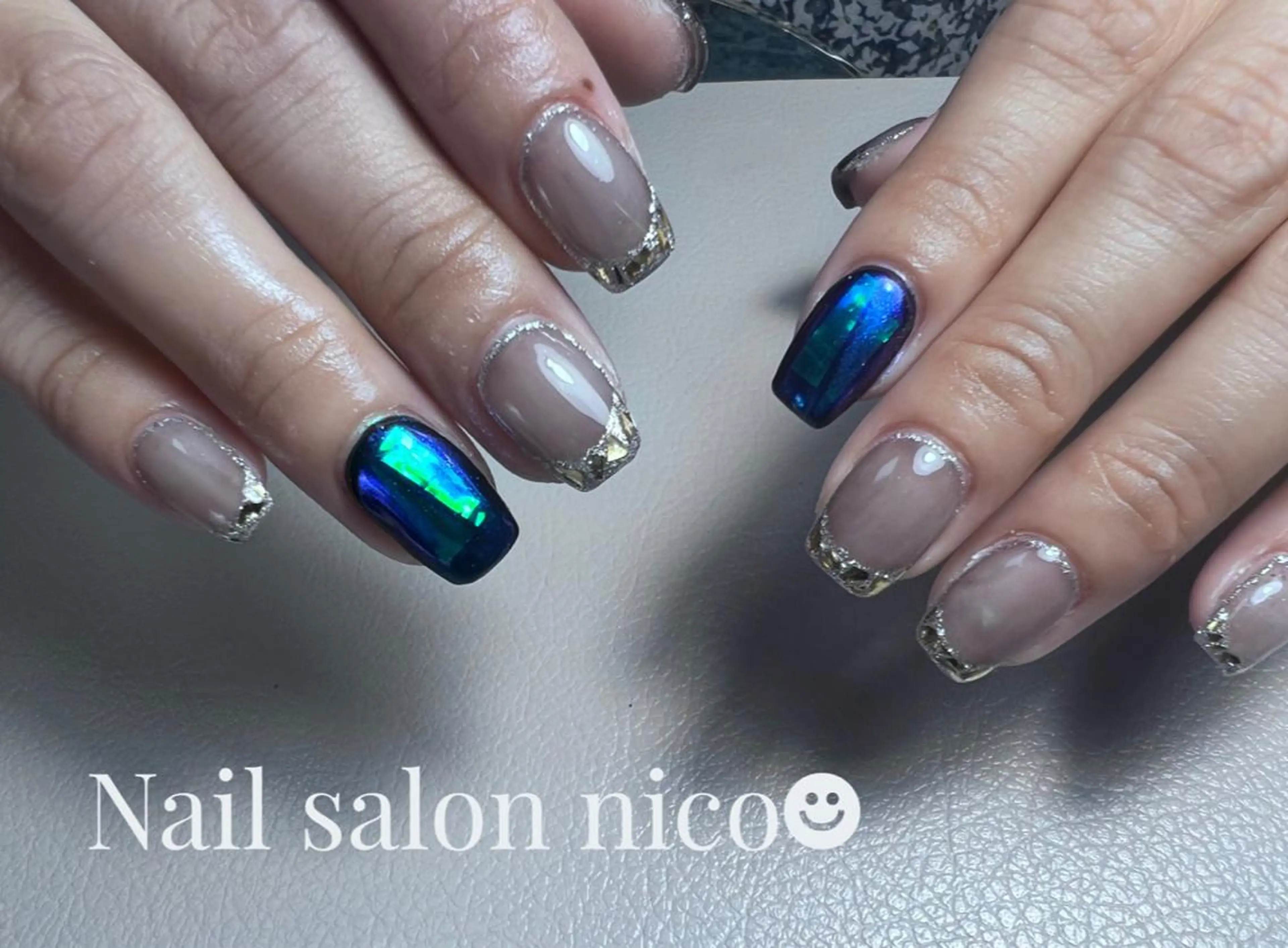 ネイル フレンチネイル ガラスフレンチ Nail salon nico☻のネイルデザイン