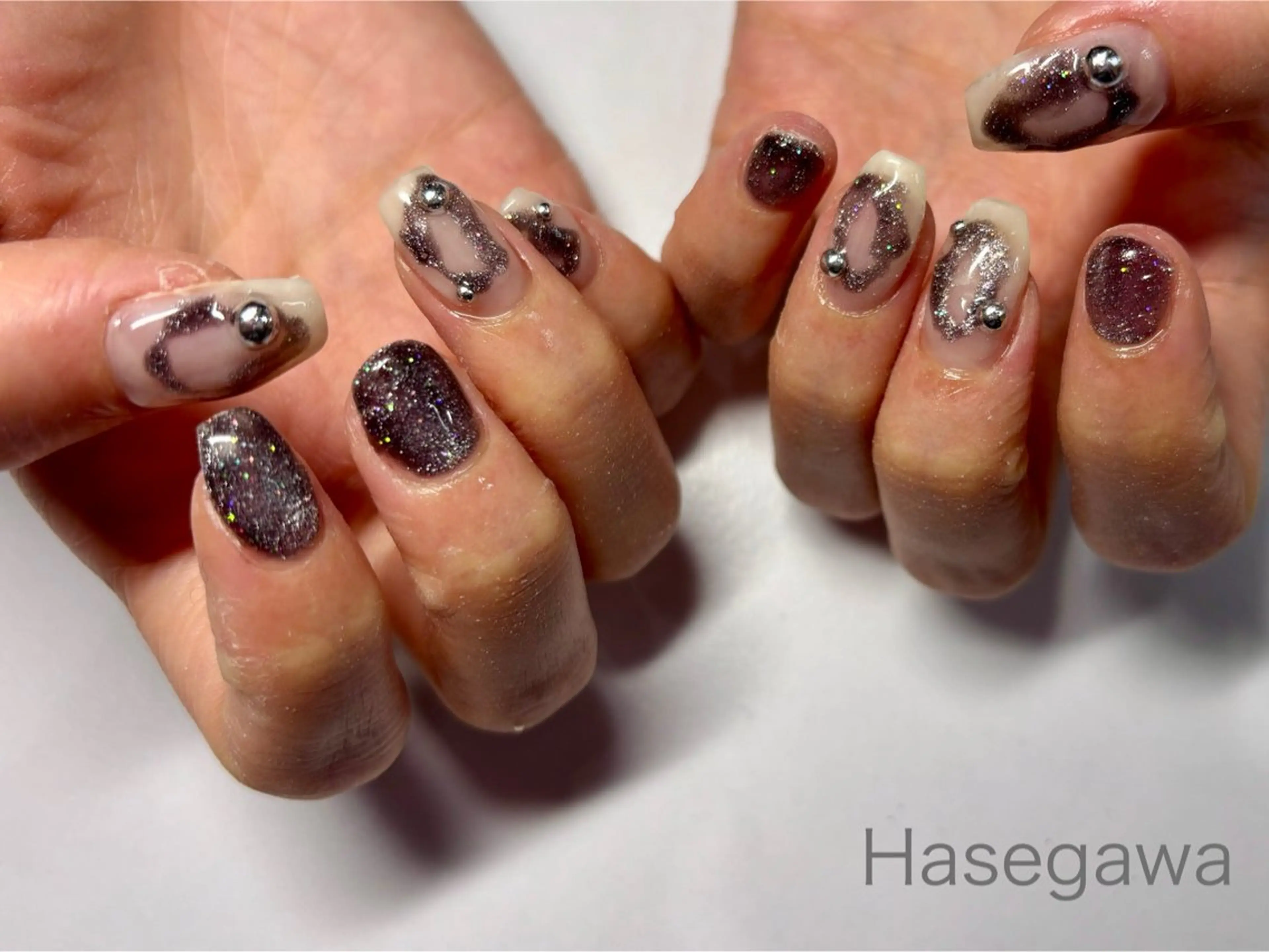 ネイル アートネイル マグネットネイル ハンドネイル DROP所属・DROP 長谷川のネイルデザイン