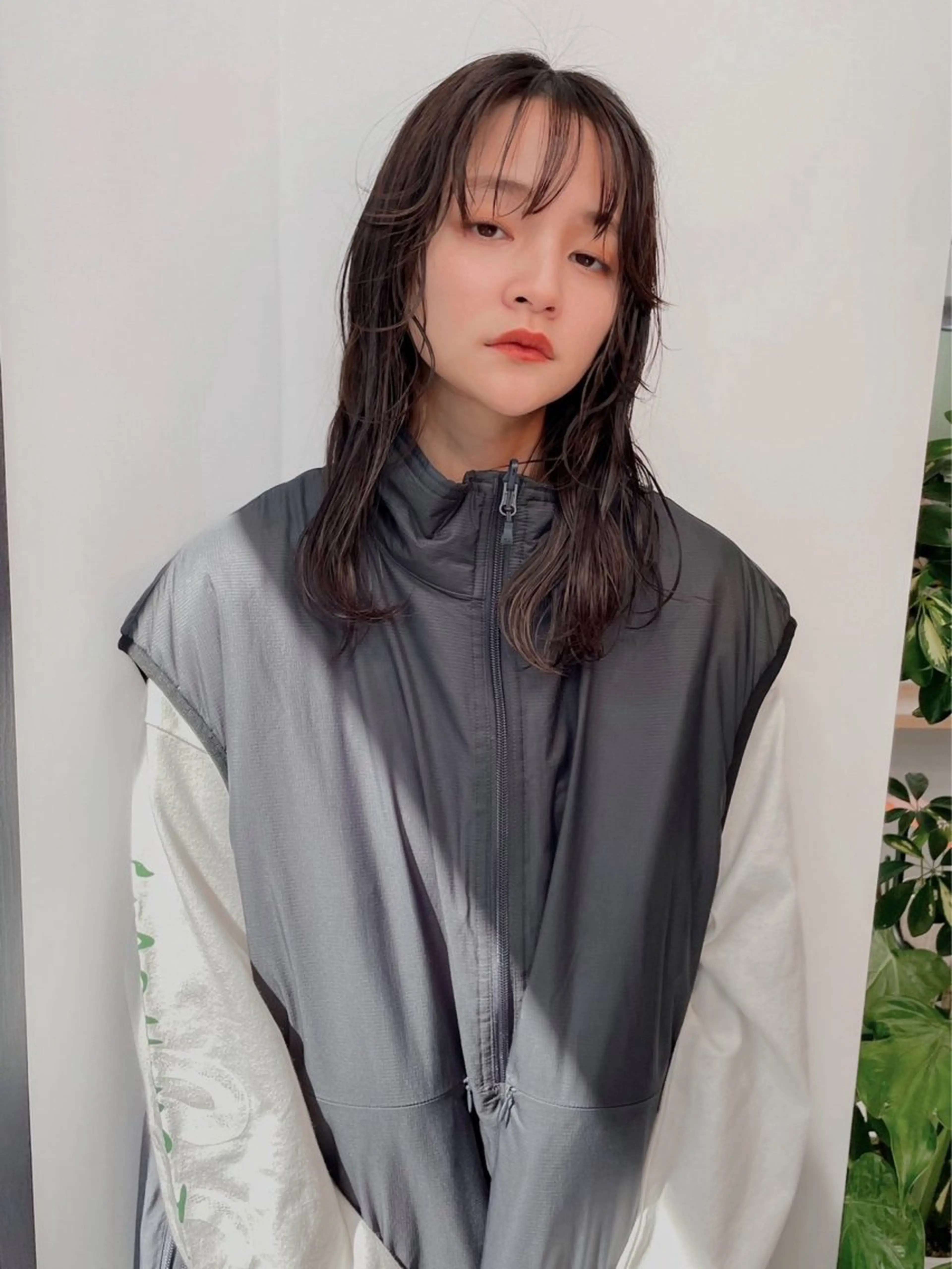 ロング カット パーマ パーマ* 顔まわり似合わせのヘアスタイル