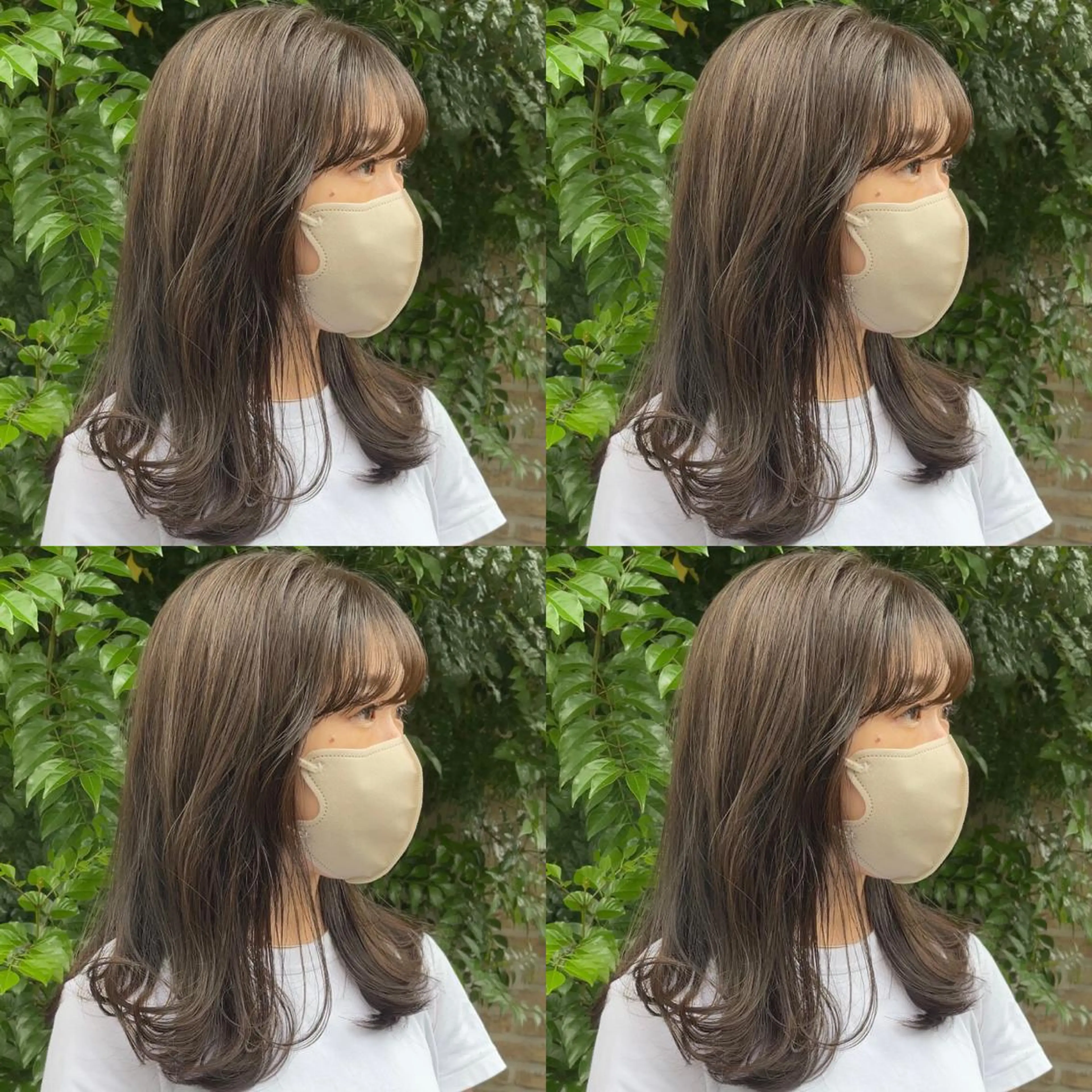 ミディアム カラー ベージュカラー オリーブベージュ 大人可愛い透明感🌟 小顔・韓国髪🌟野中のヘアスタイル