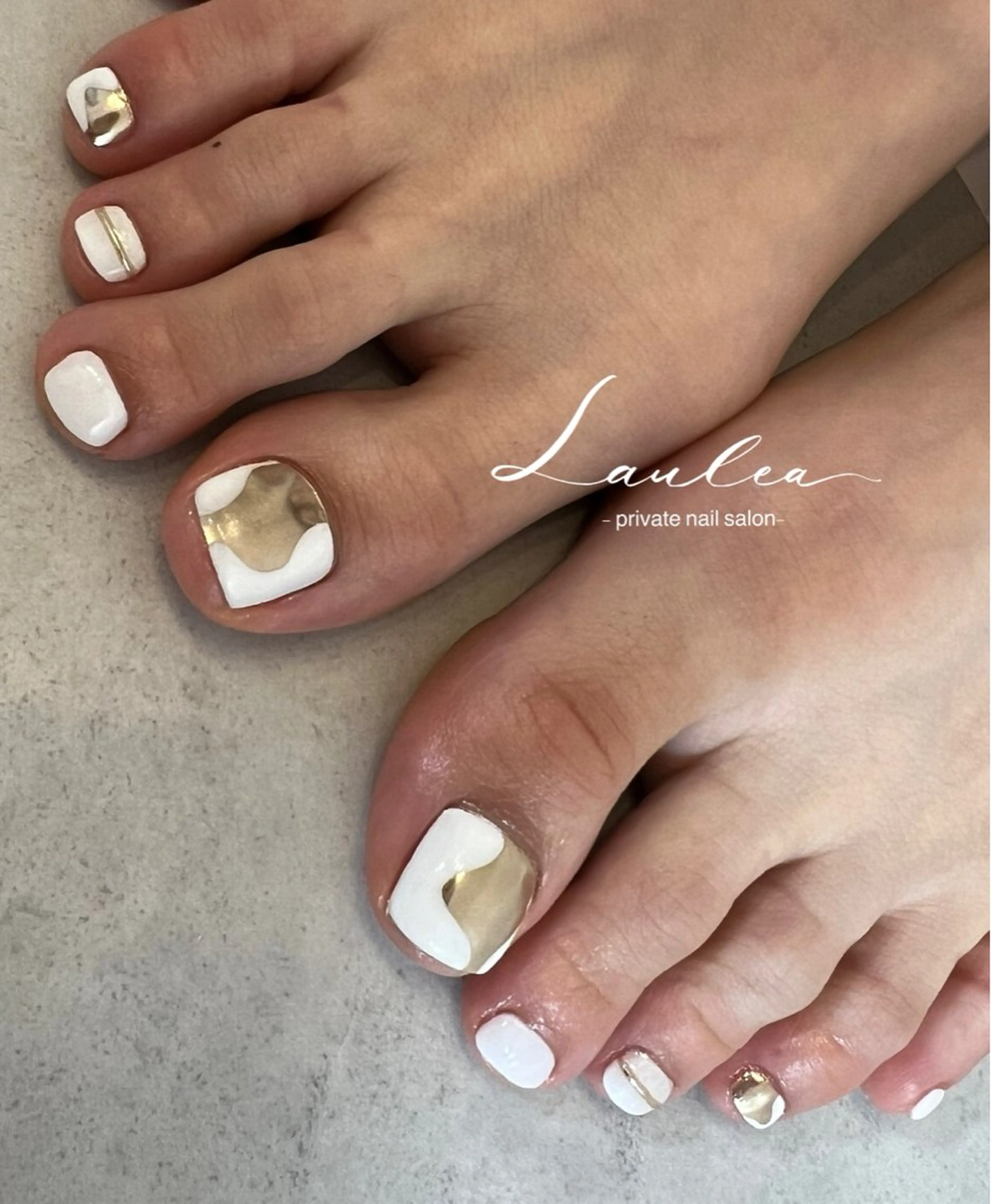 ネイル フットネイル ジェルネイル 韓国ネイル フットネイル nail salon Lauleaのネイルデザイン
