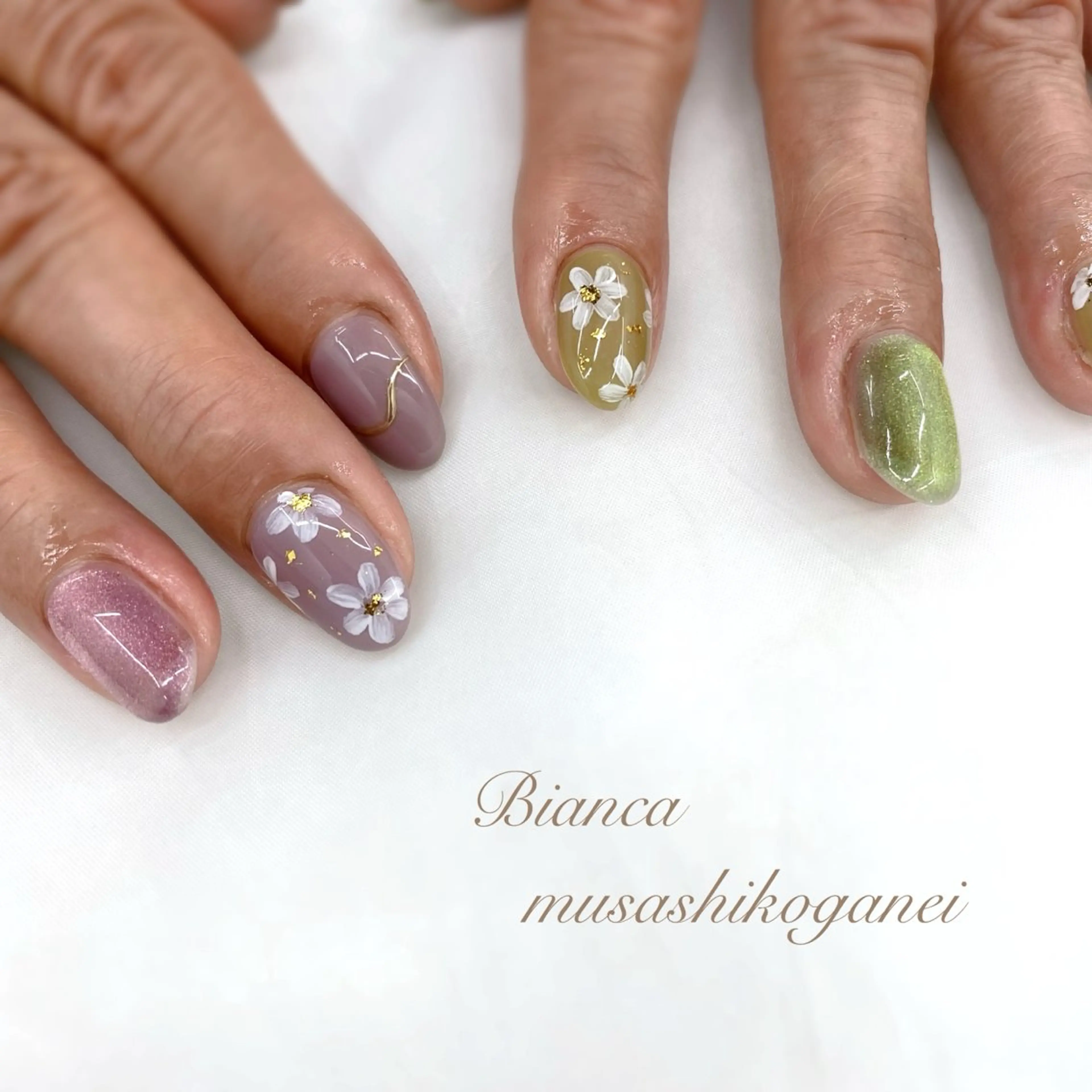 ネイル ハンドネイル Bianca 武蔵小金井　しぎはらのネイルデザイン