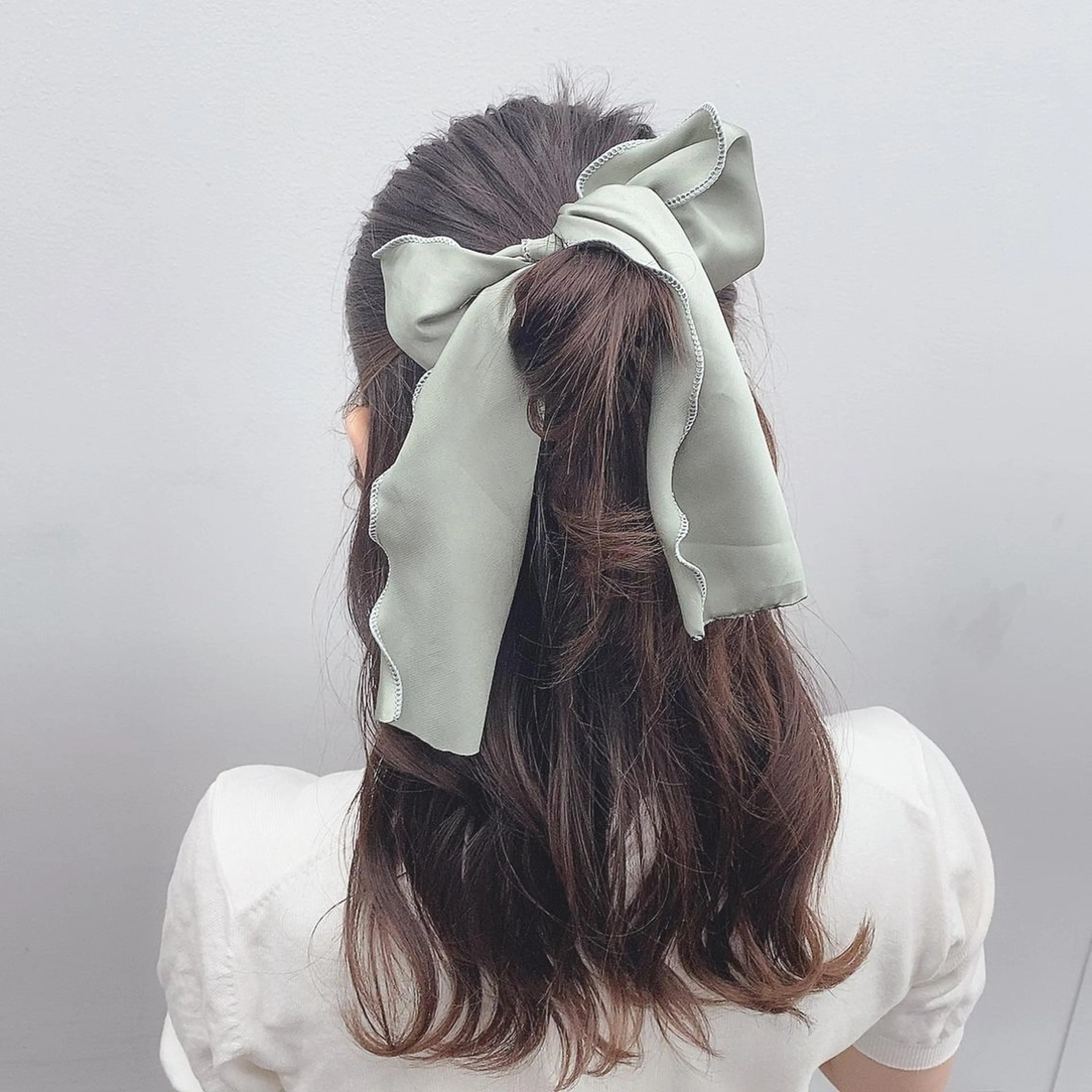 セミロング 韓国ネイル🤍 イワサキ　リコ🍒のマツエク・マツパデザイン