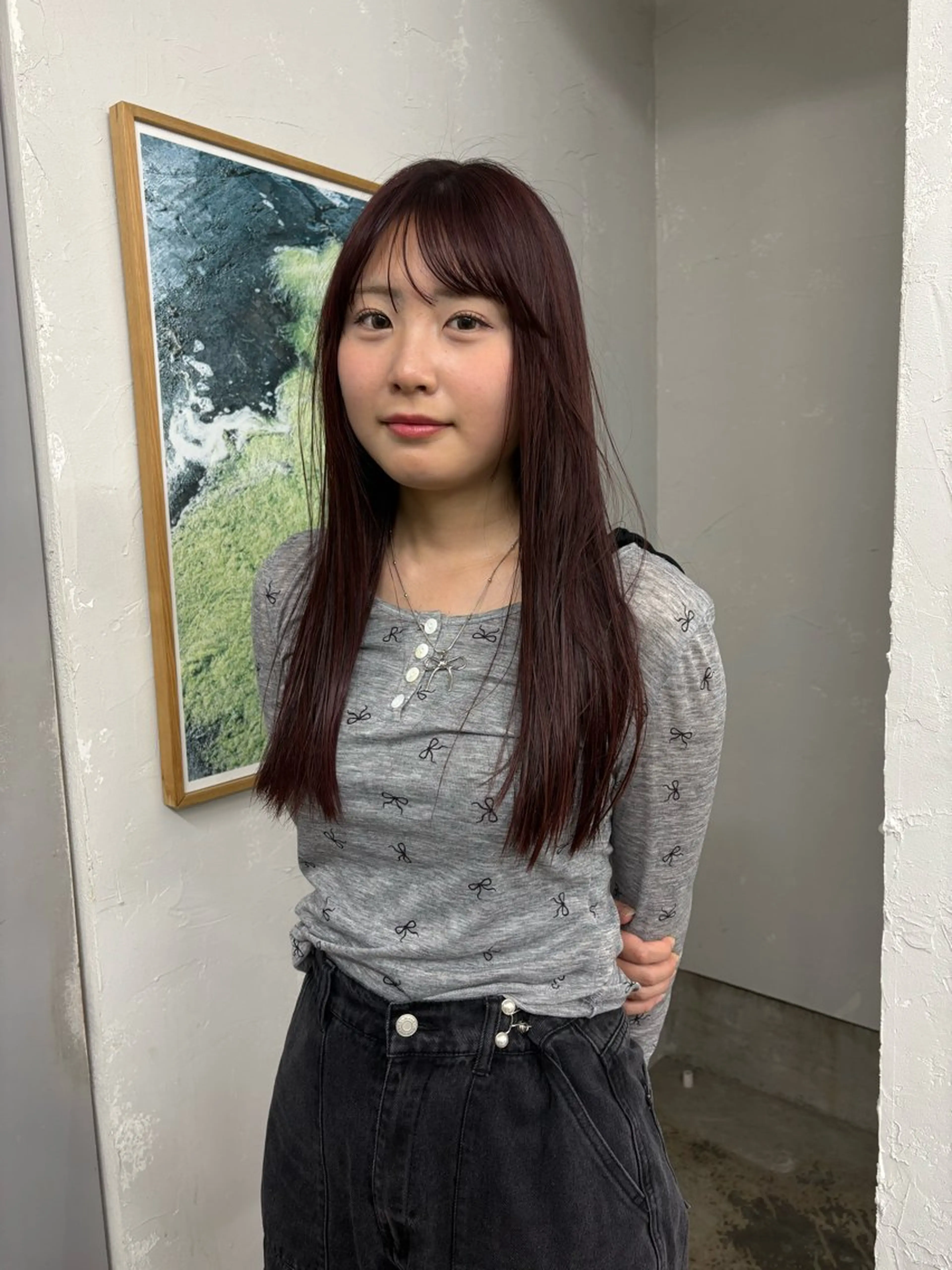 ロング カラー ラベンダーカラー 長谷 若奈のヘアスタイル