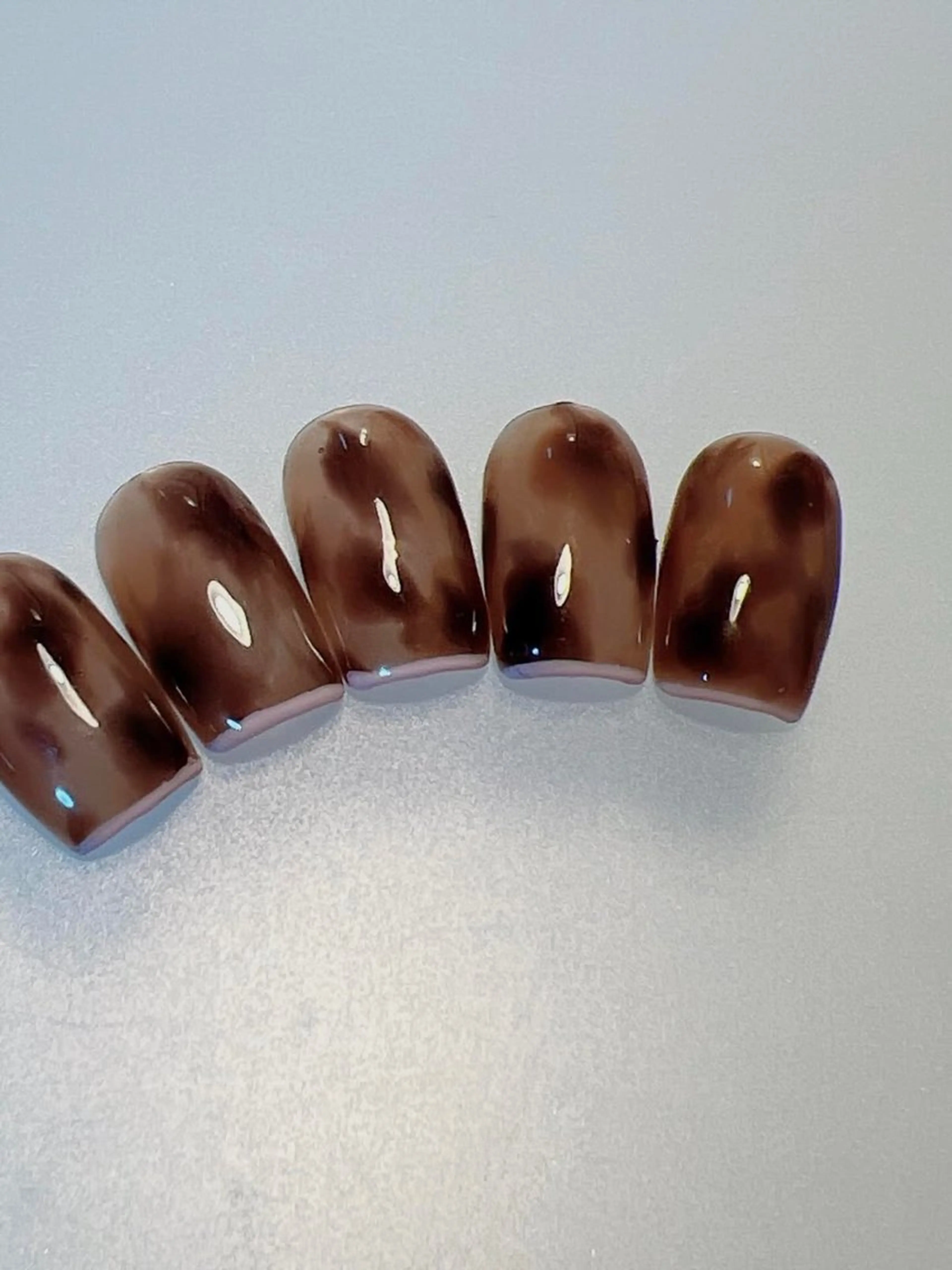 ネイル アニマル柄 フレンチネイル ピンク Miu 川越東口ネイルサロンのネイルデザイン