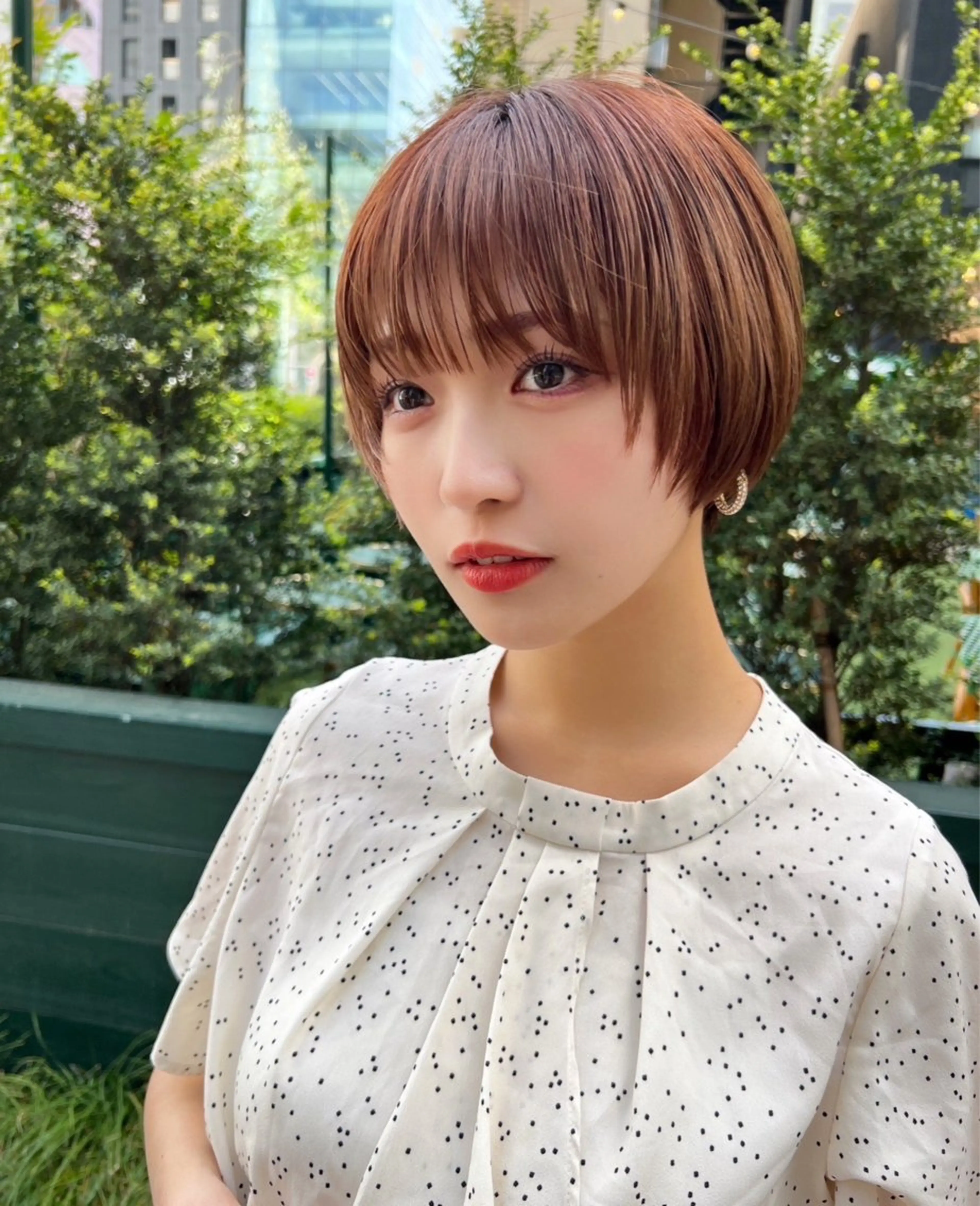 ショート カラー ブラウンカラー 透明感カラー ショートヘア ヘアカラー 玉川 京のヘアスタイル