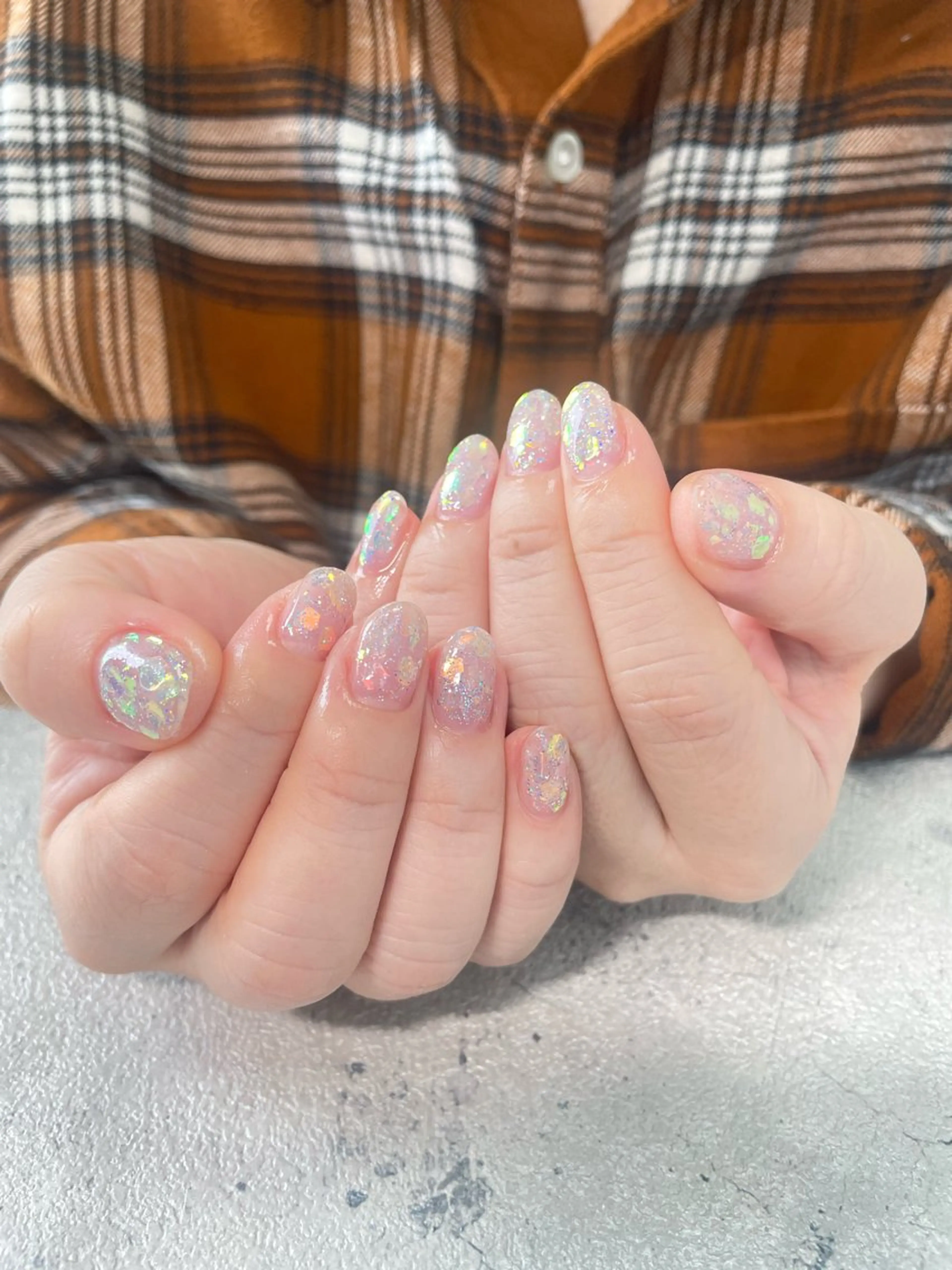 ネイル オーロラネイル はるひな ねいるのネイルデザイン