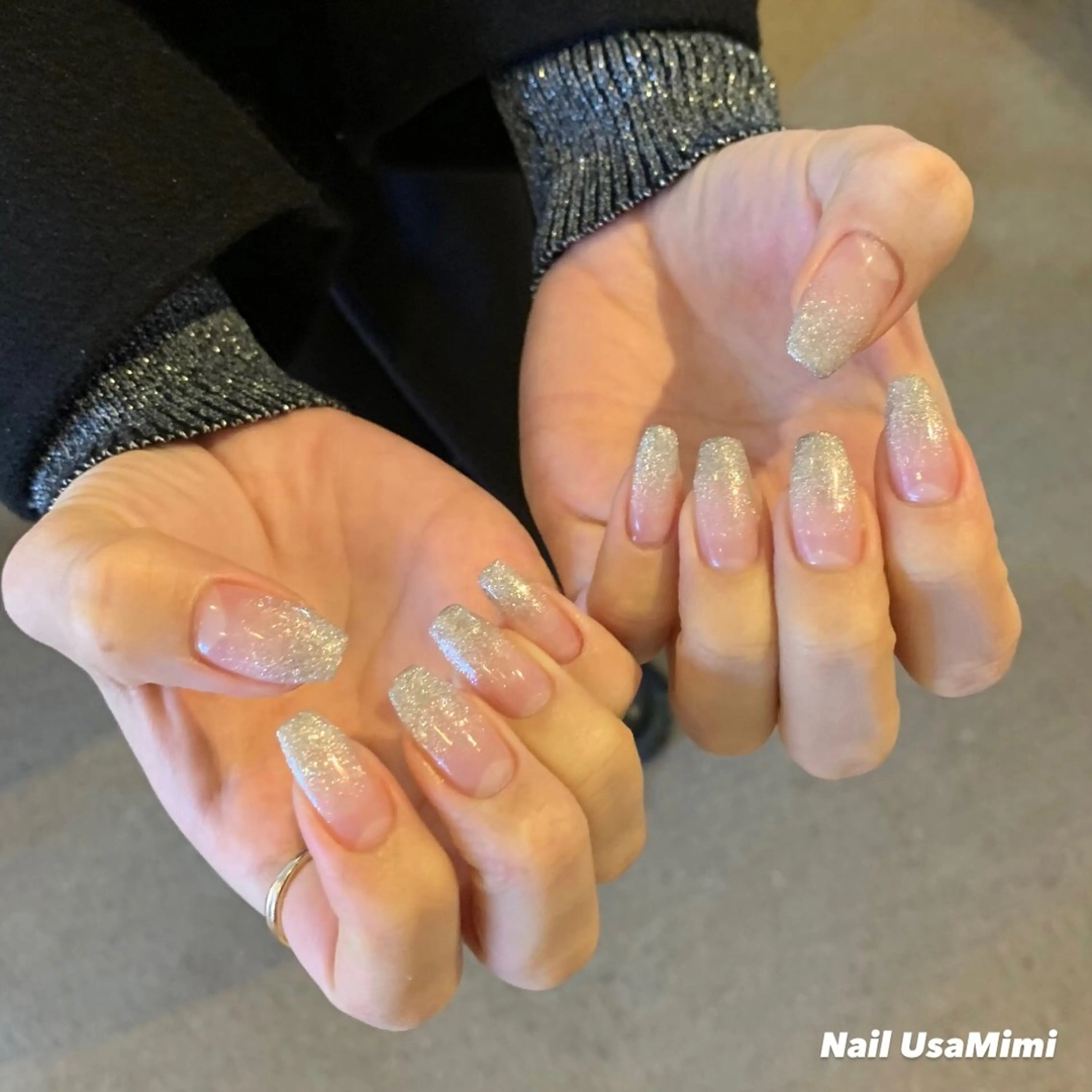 ネイル ジェルネイル マグネットネイル 持ち込み ワンカラーネイル パラジェル 本町ネイルNail UsaMimiのネイルデザイン