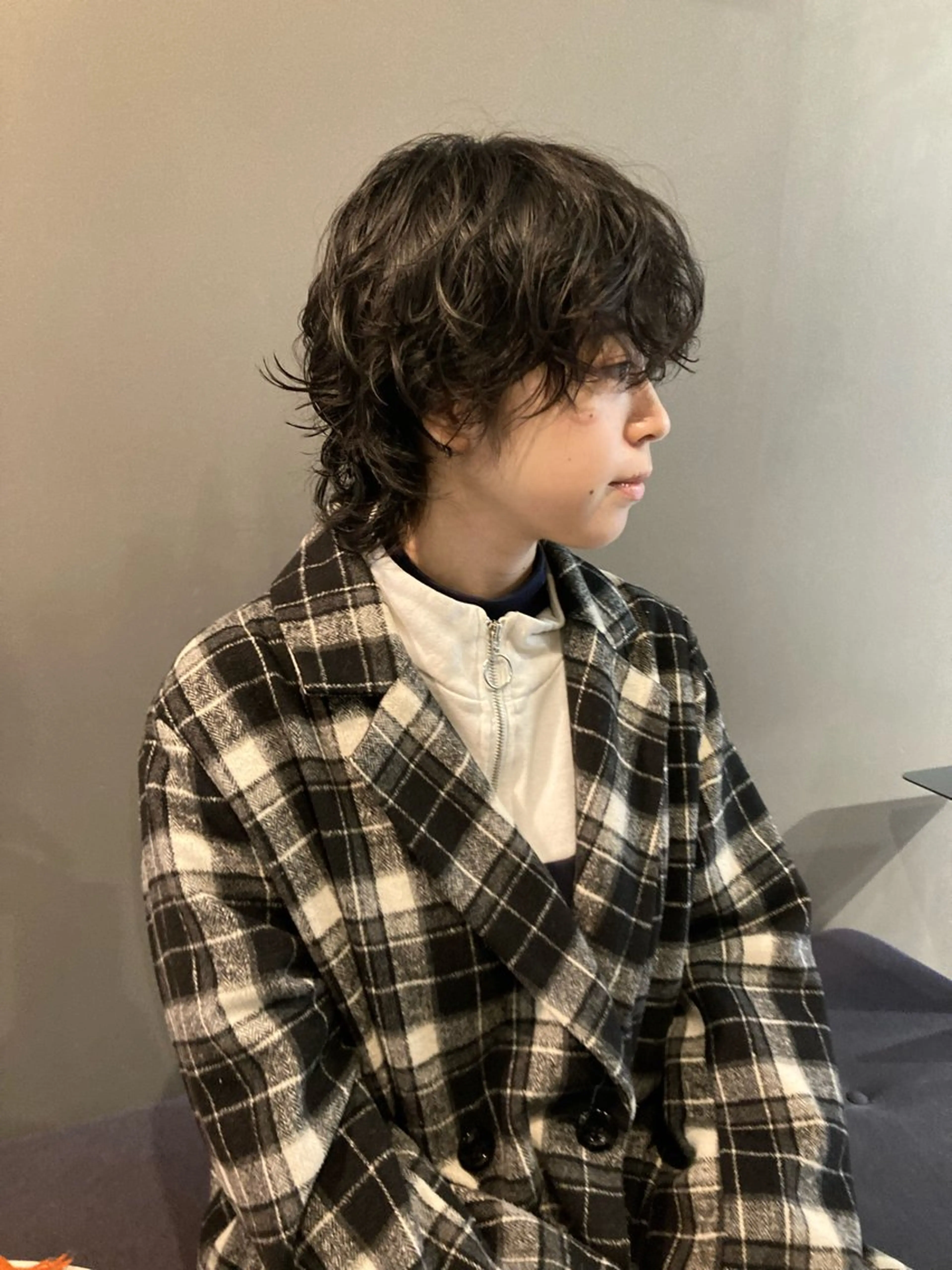 ミディアム パーマ ミディアムパーマ ウルフカット MAKI渋谷 【カットモデル募集】のヘアスタイル