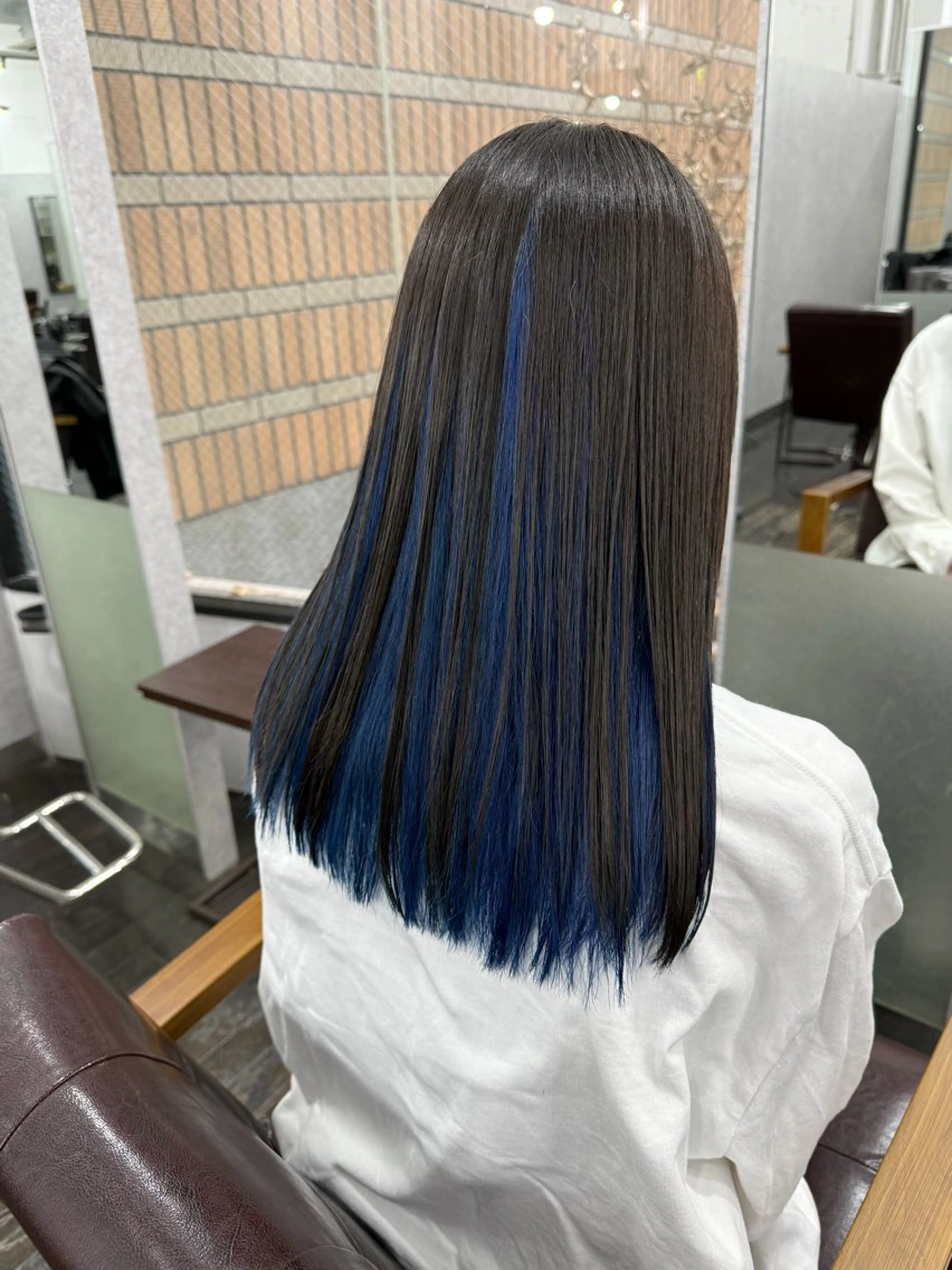 ロング カラー ヘアアレンジ ブルーカラー インナーカラー ヘアカラー トリートメント ブリーチ/髪質改善/ メンズ/ KOKIのヘアスタイル