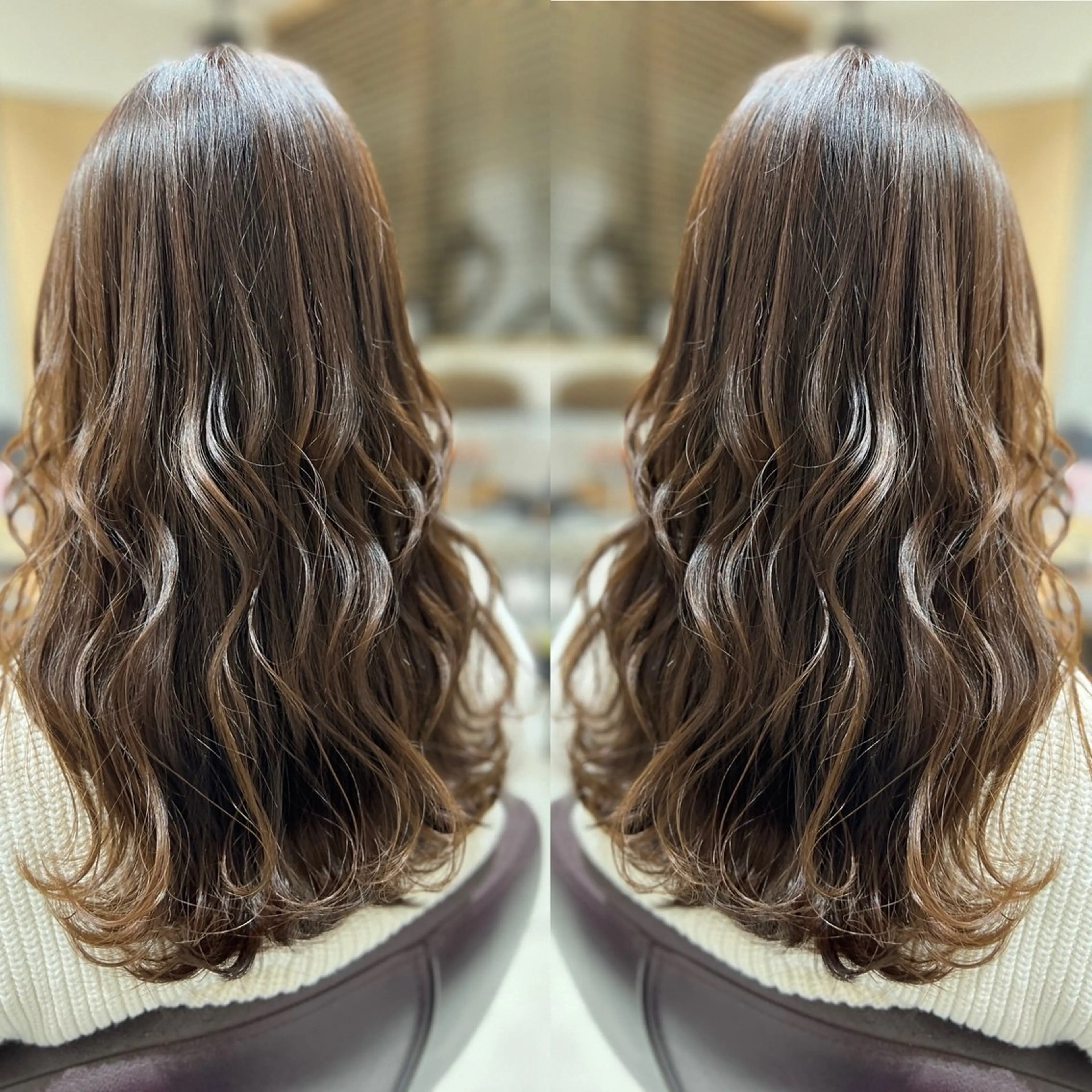 ロング Aile所属・酸性ストレート／カラ ー/山下高明のヘアスタイル