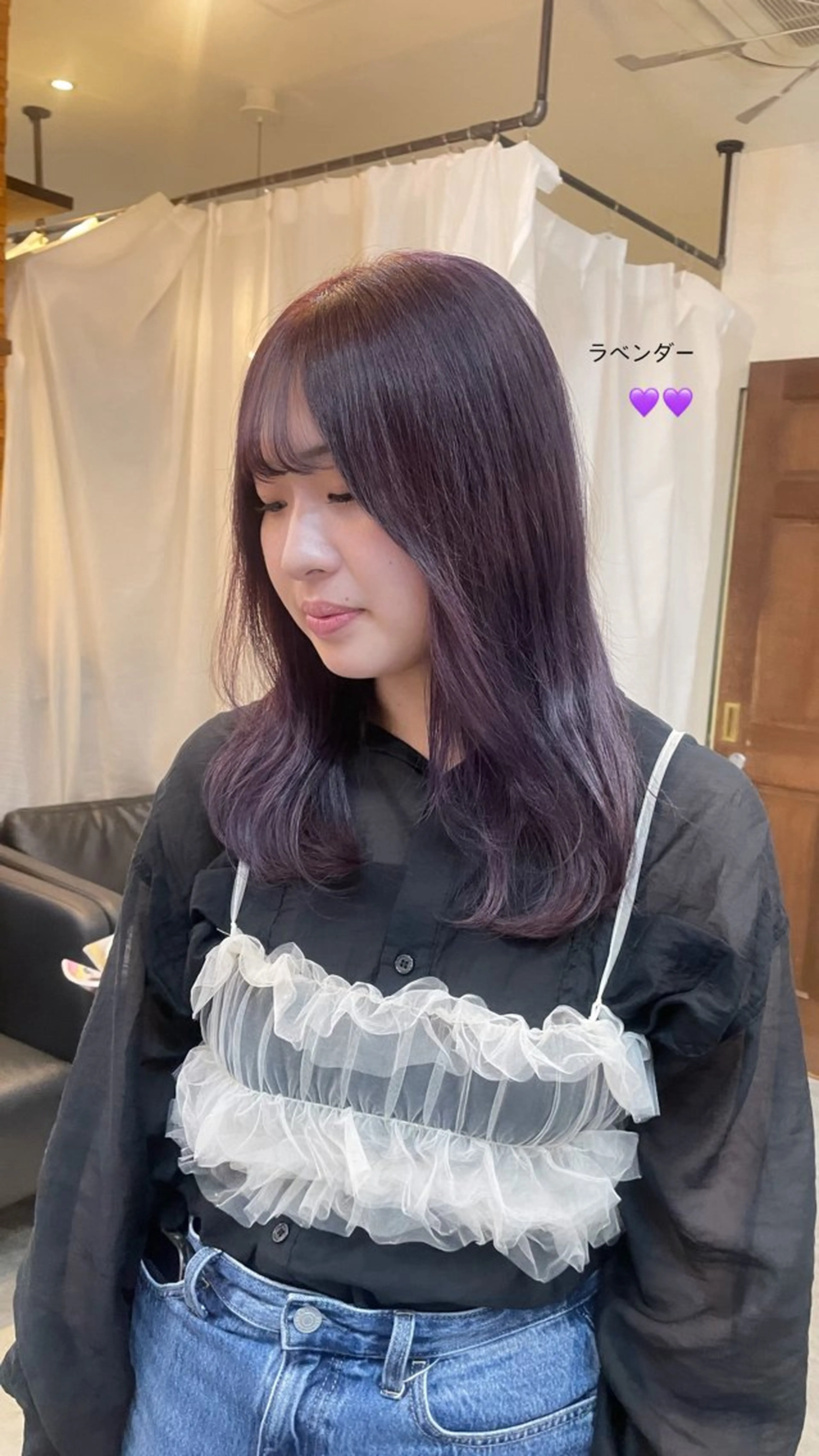 セミロング ヘアカラー トリートメント 顔周りカット 🎀サヤカ🎀のヘアスタイル
