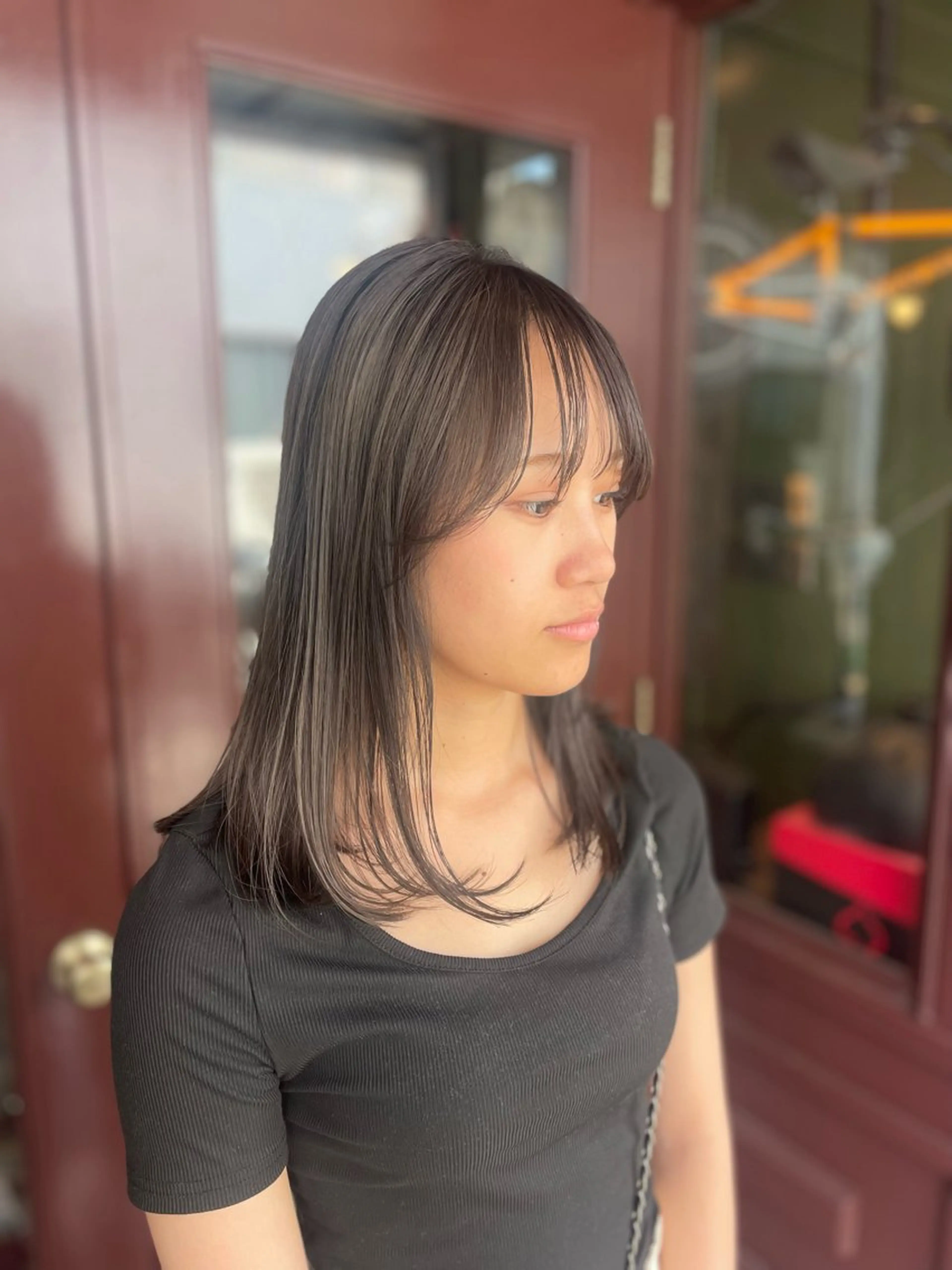 ミディアム カラー カット ヘアカラー トリートメント PATH-hair. store/MAIのヘアスタイル