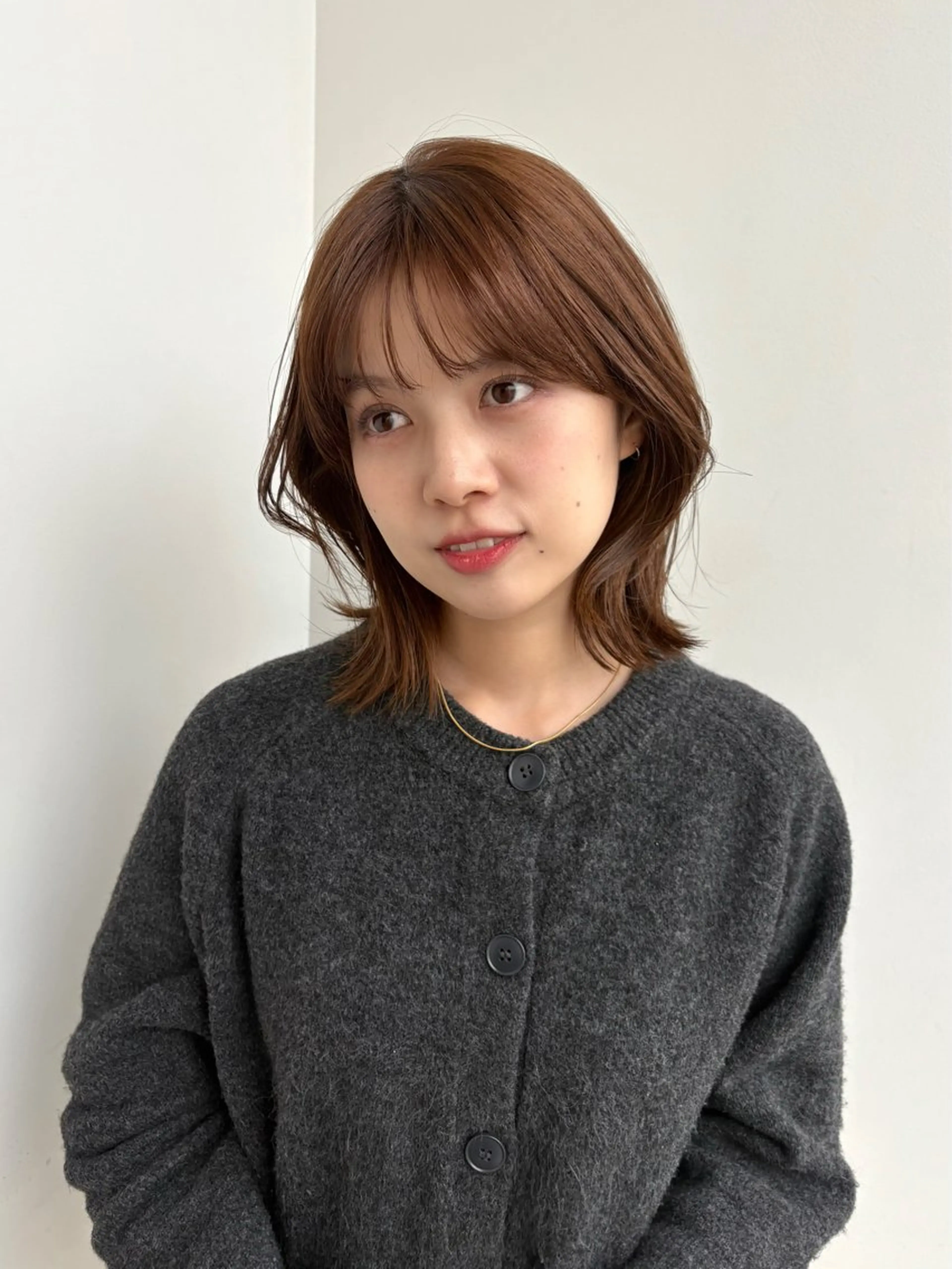 ショート ボブ くびれヘア ボブ/ミディアム/ ベージュ/りほ🤍のヘアスタイル