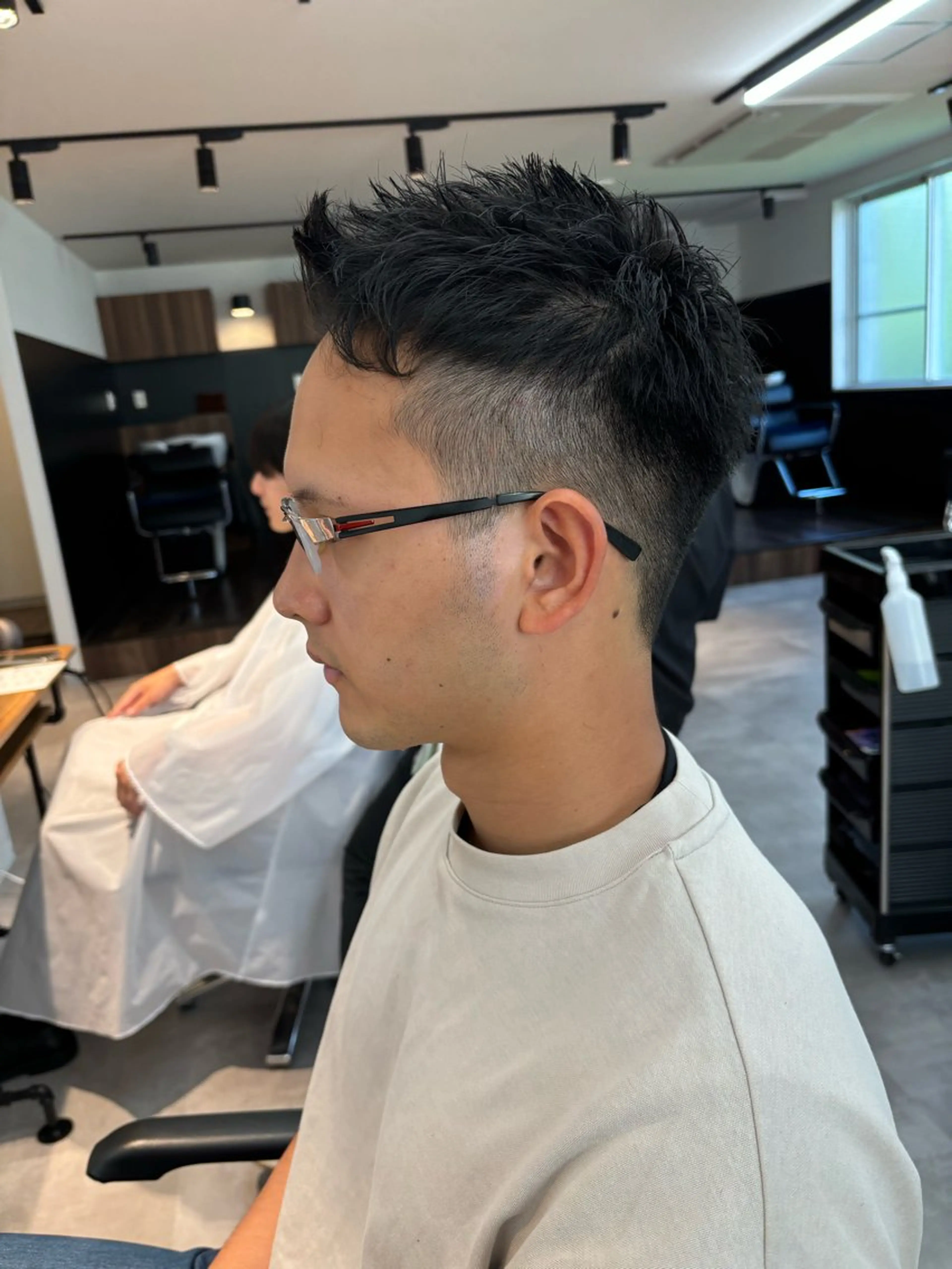 メンズ アップバング メンズショート メンズベリーショート カット 保立/メンズカット 千葉駅フェザーパーマのヘアスタイル