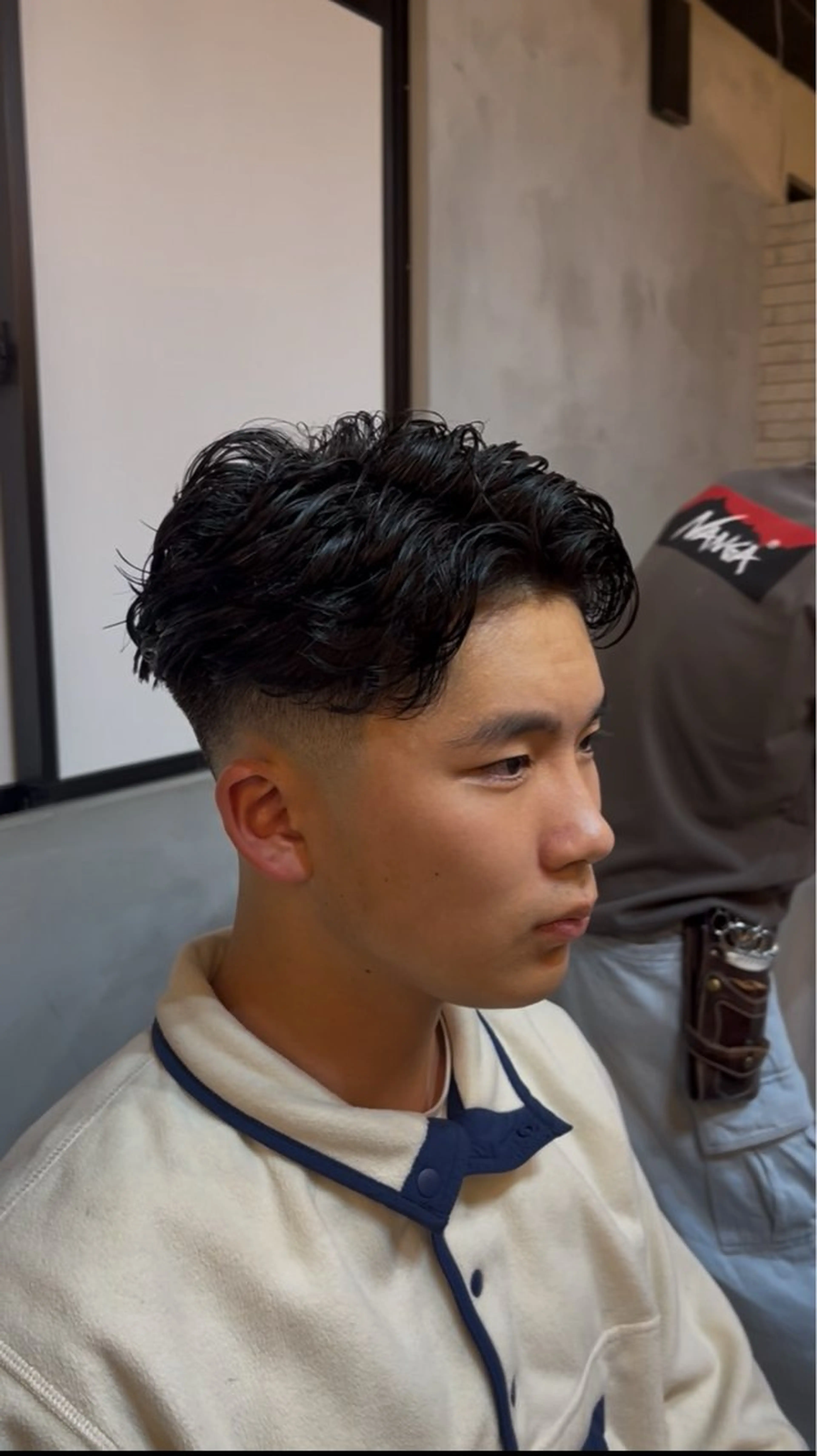 ショート パーマ メンズ カット パーマ 🇺🇸外国人風ヘア 💈N.Yuto💈のヘアスタイル
