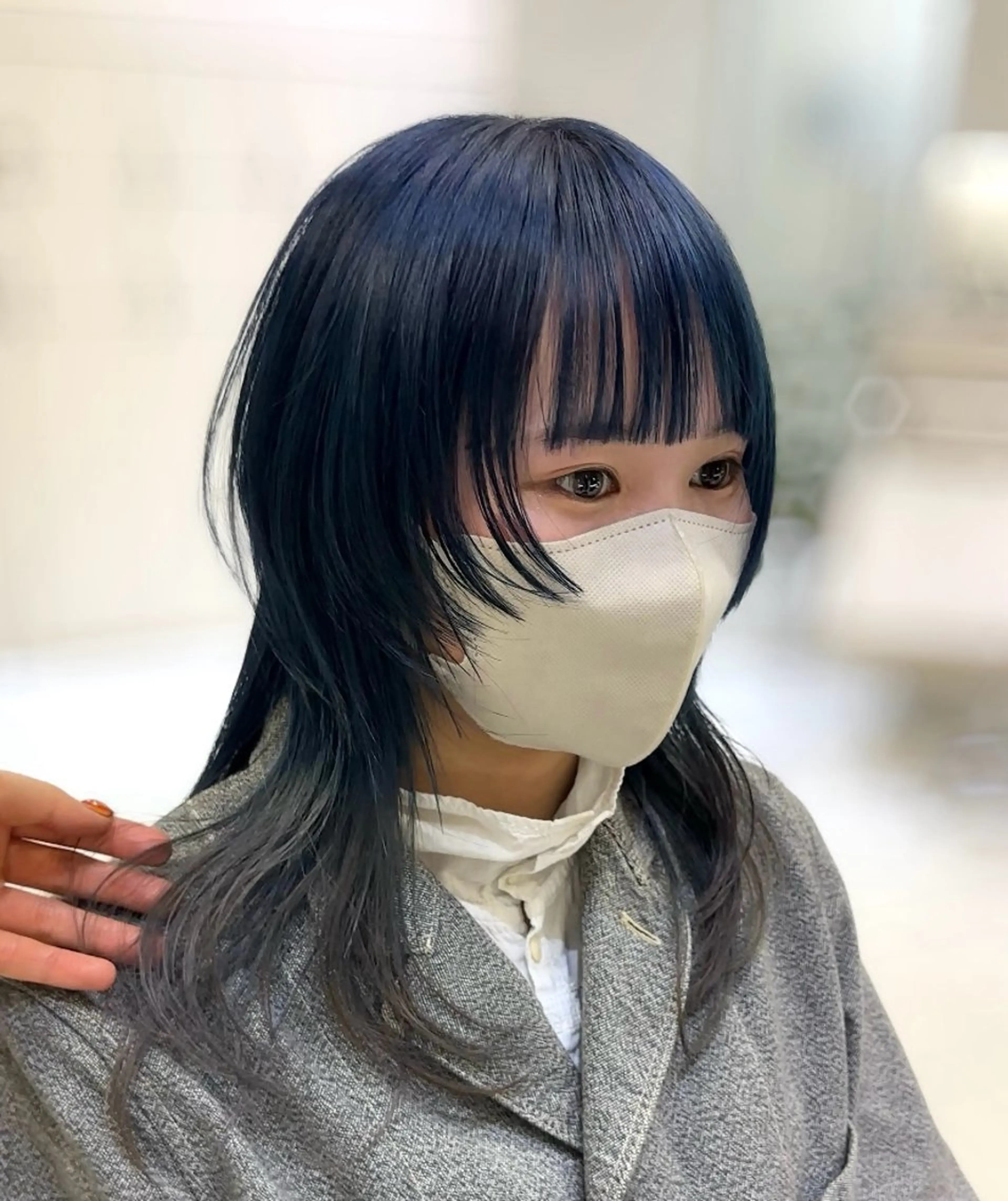 セミロング カラー デザインカラー🕊️ イオのヘアスタイル