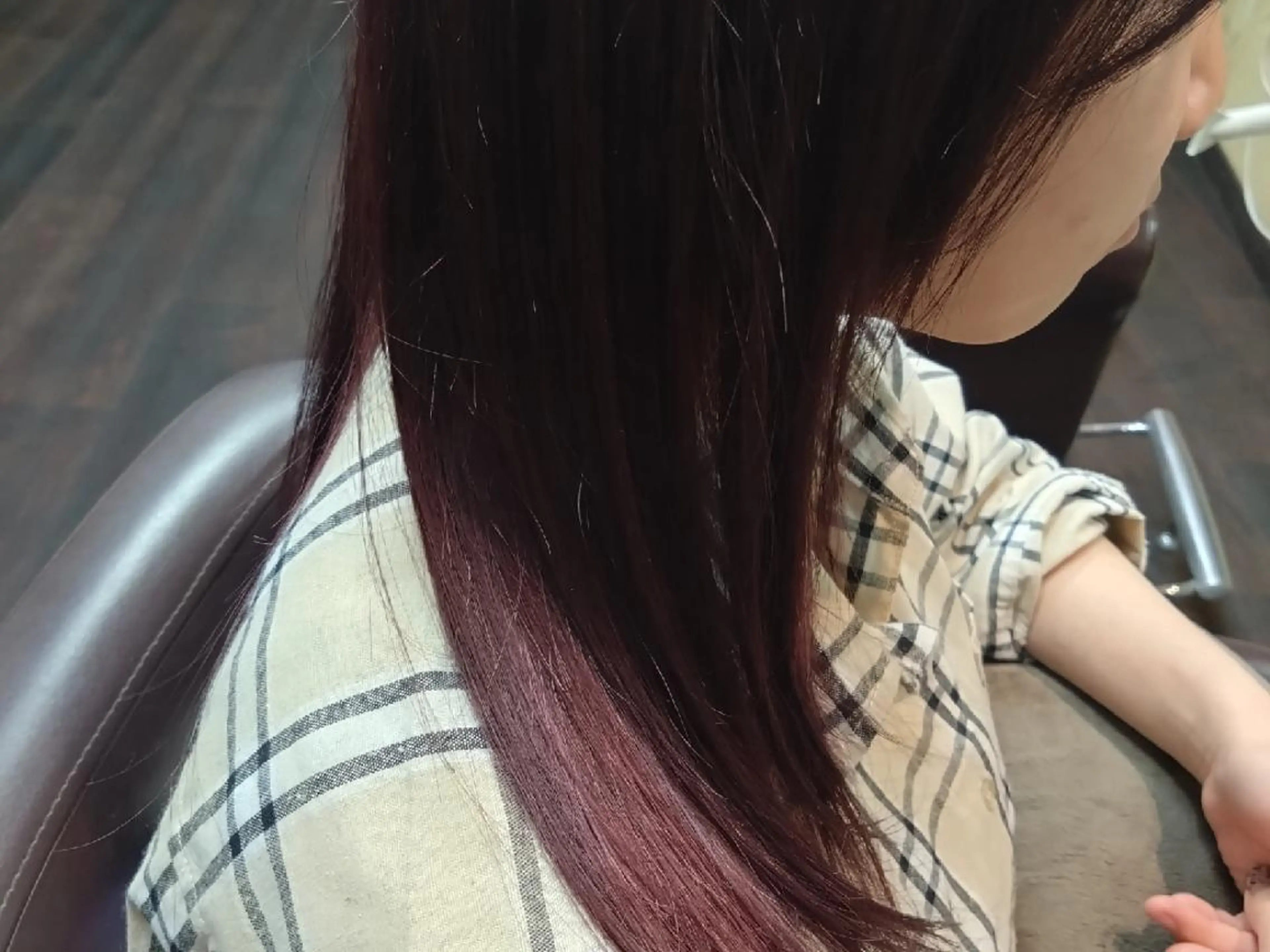 セミロング カラー ピンクカラー RI YUのヘアスタイル