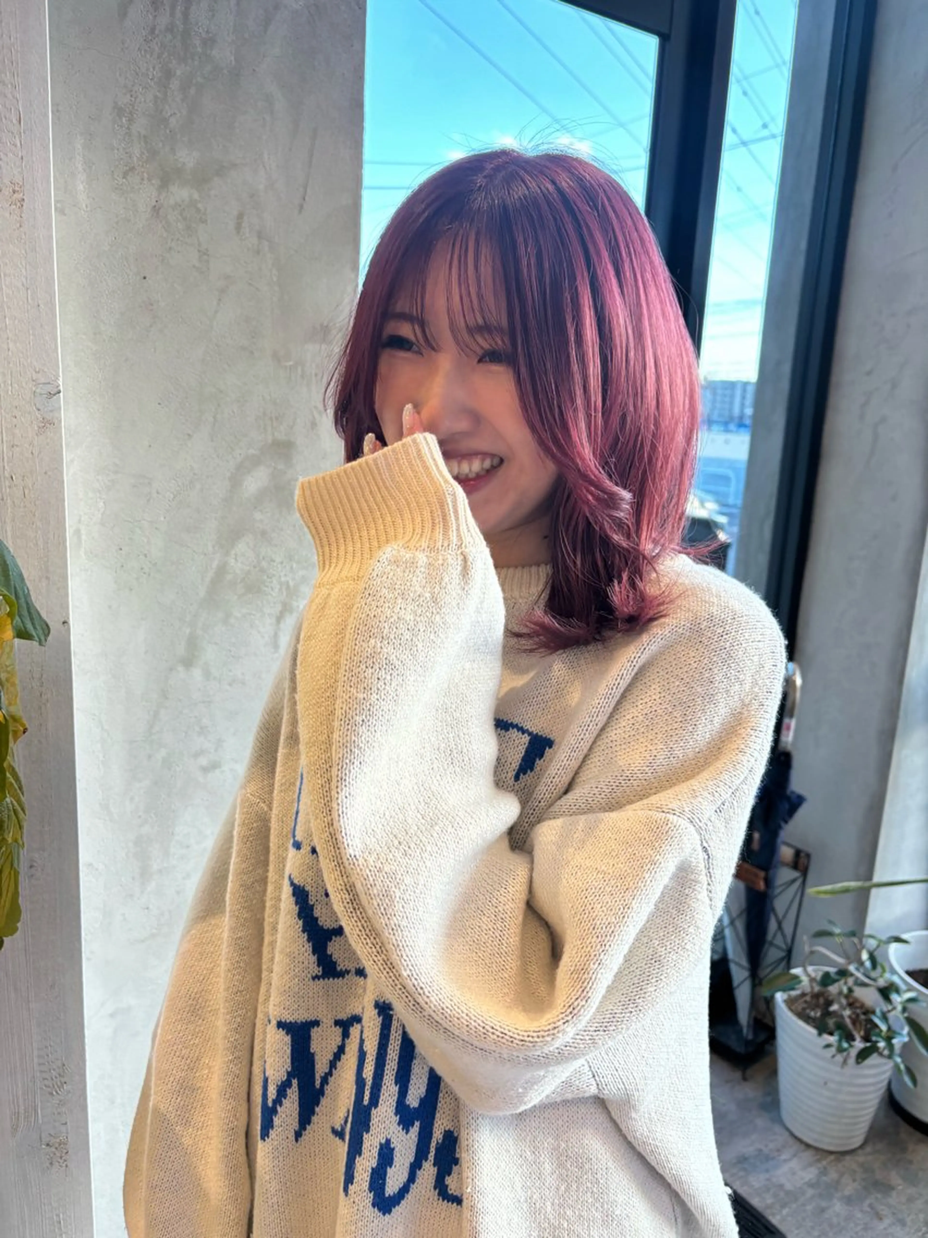 セミロング カラー ヘアカラー mata-L23 かのんのヘアスタイル