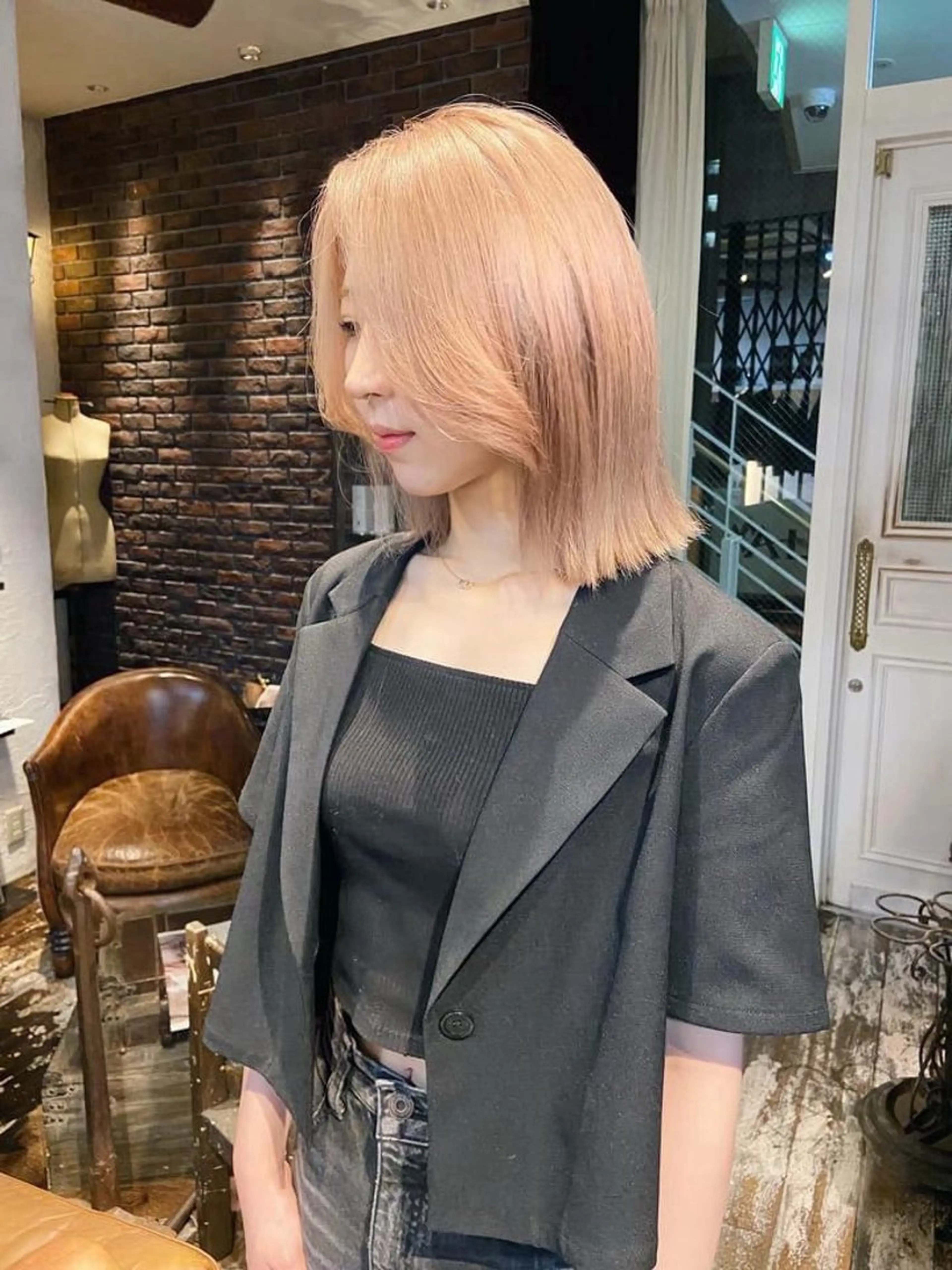 カラー ベージュカラー ミルクティーベージュ rikuto カラー/パーマのヘアスタイル