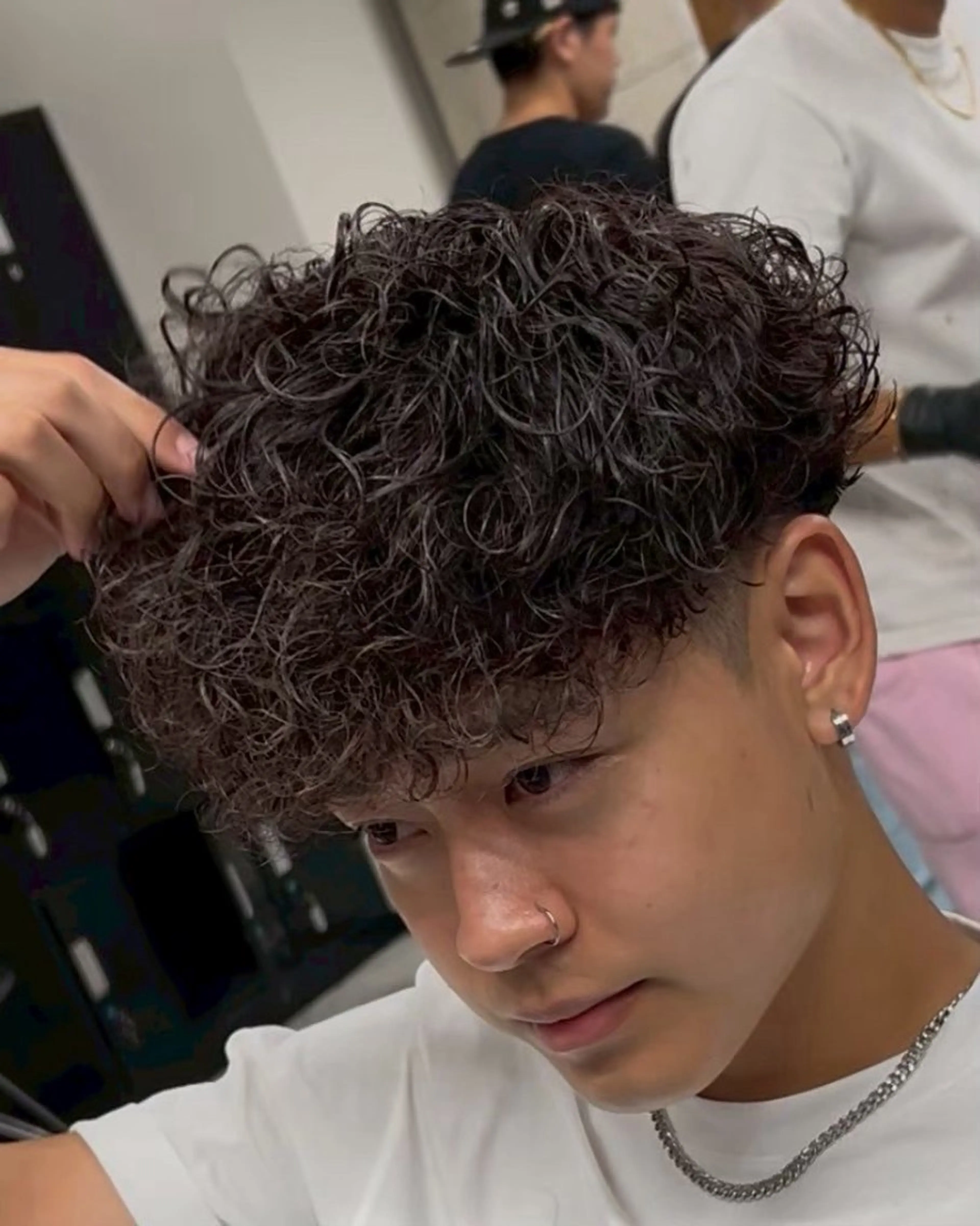 ミディアム メンズ スペインカール カット パーマ era本店所属・笹尾 陸/era本店 メンズ短髪系美容師のヘアスタイル