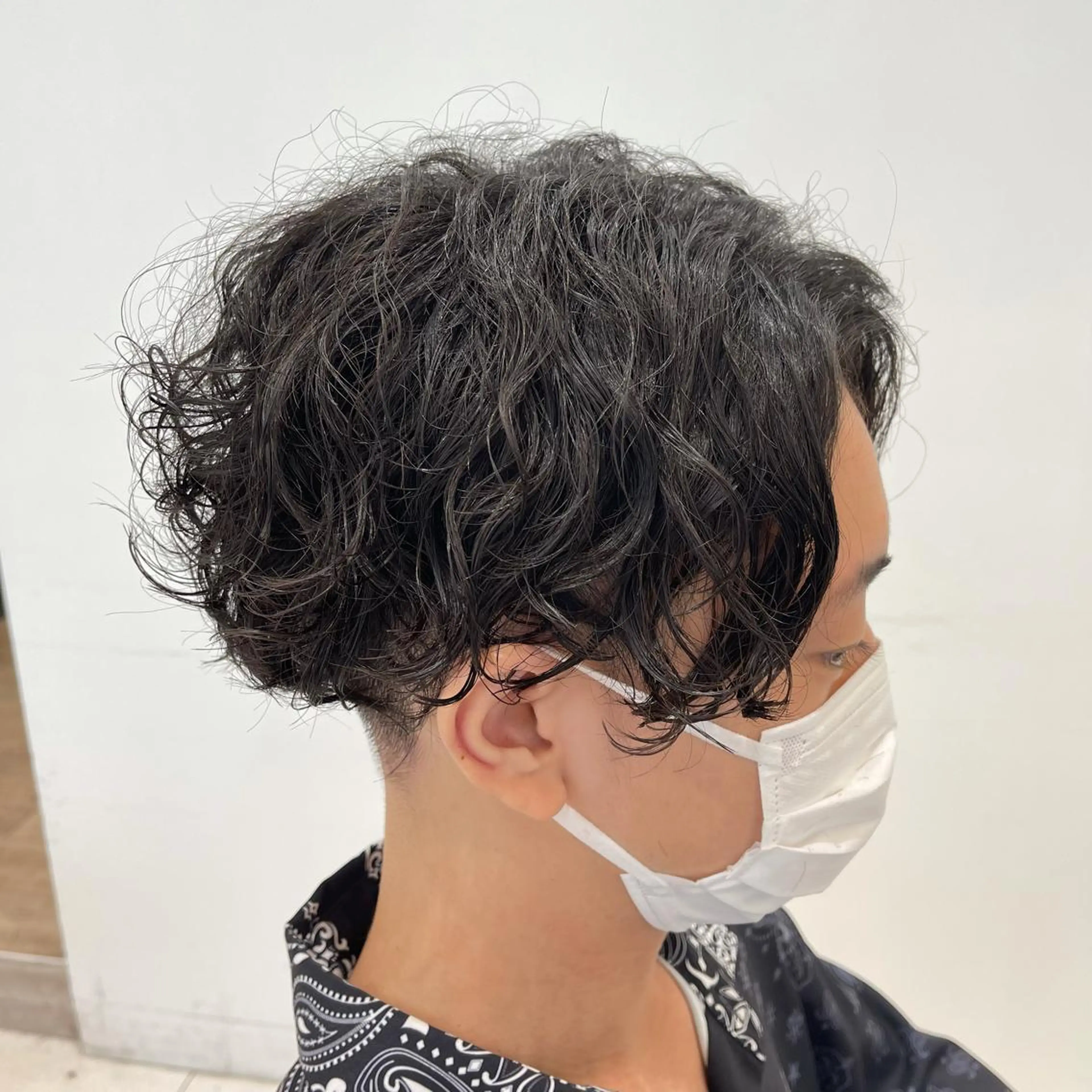 ショート パーマ メンズ カット パーマ トリートメント 前原 正弥のヘアスタイル