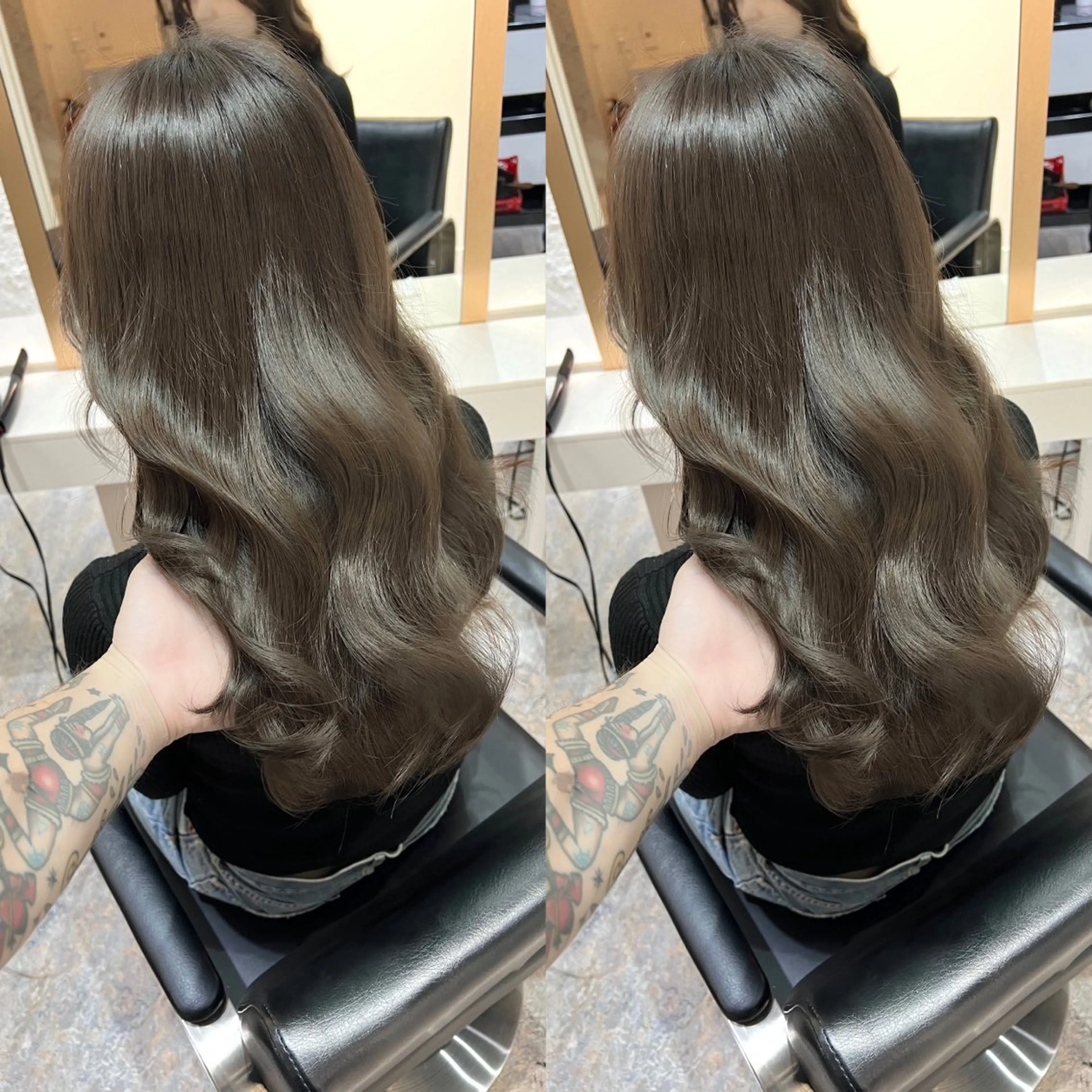セミロング カラー ヘアアレンジ ✨韓国/外国人風✨ 江原巧のヘアスタイル