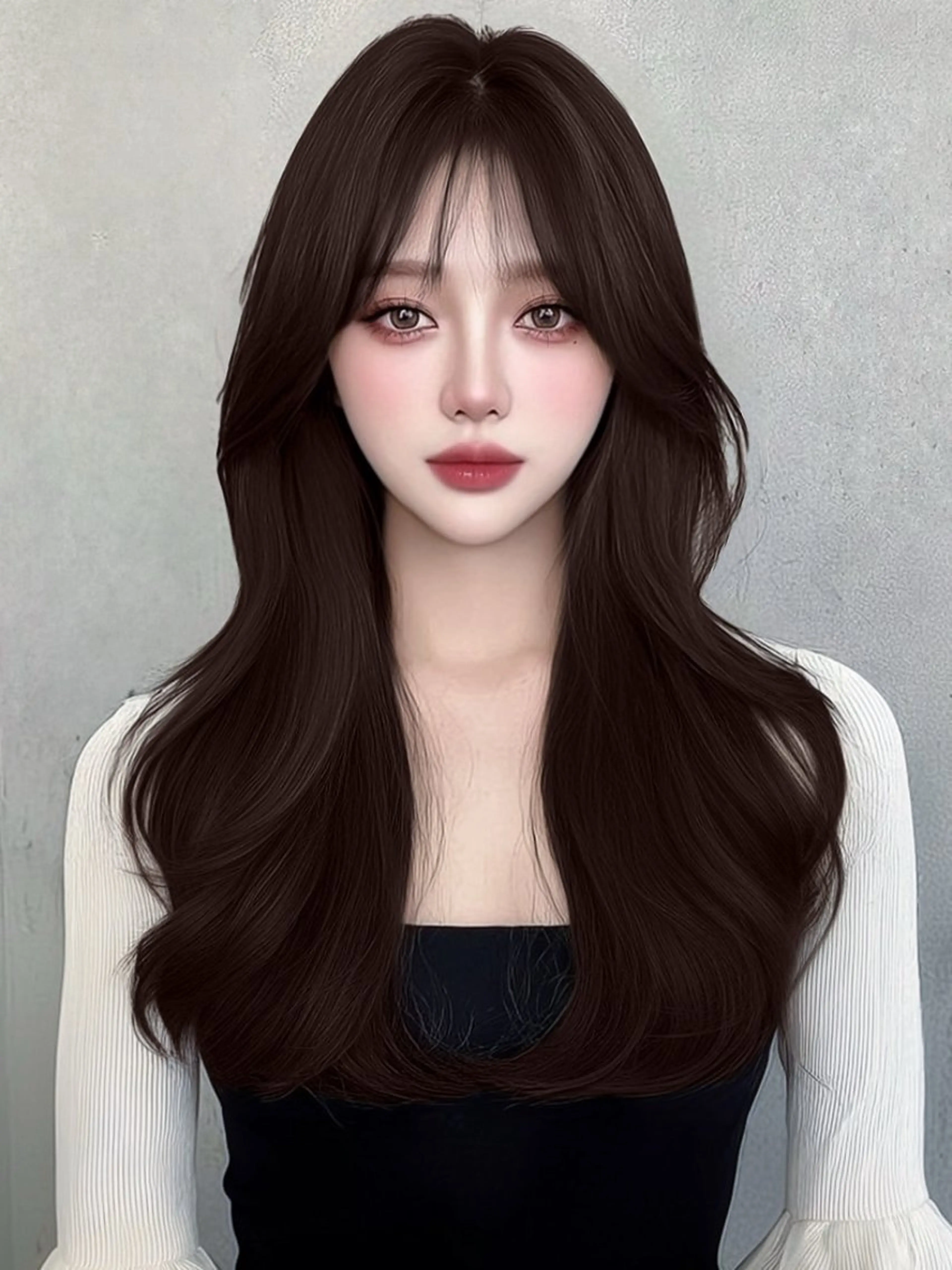 ロング カラー 似合わせカット カット ヘアカラー トリートメント 渋谷韓国ヘア🇰🇷 SAYAKA🩶ᩚのヘアスタイル