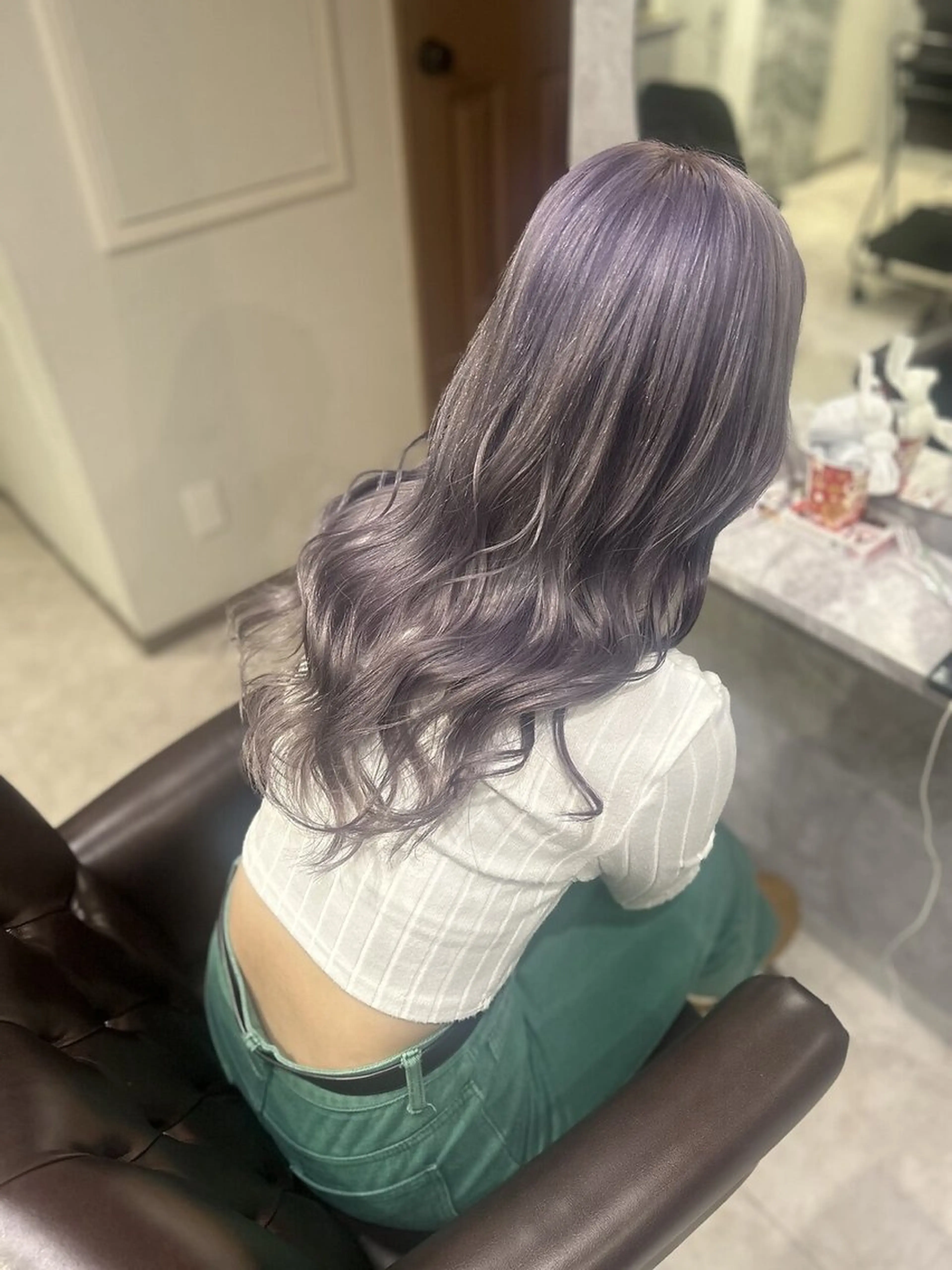 セミロング カラー ヘアカラー トリートメント 池袋/ダブルカラー GLADGE🩵のヘアスタイル