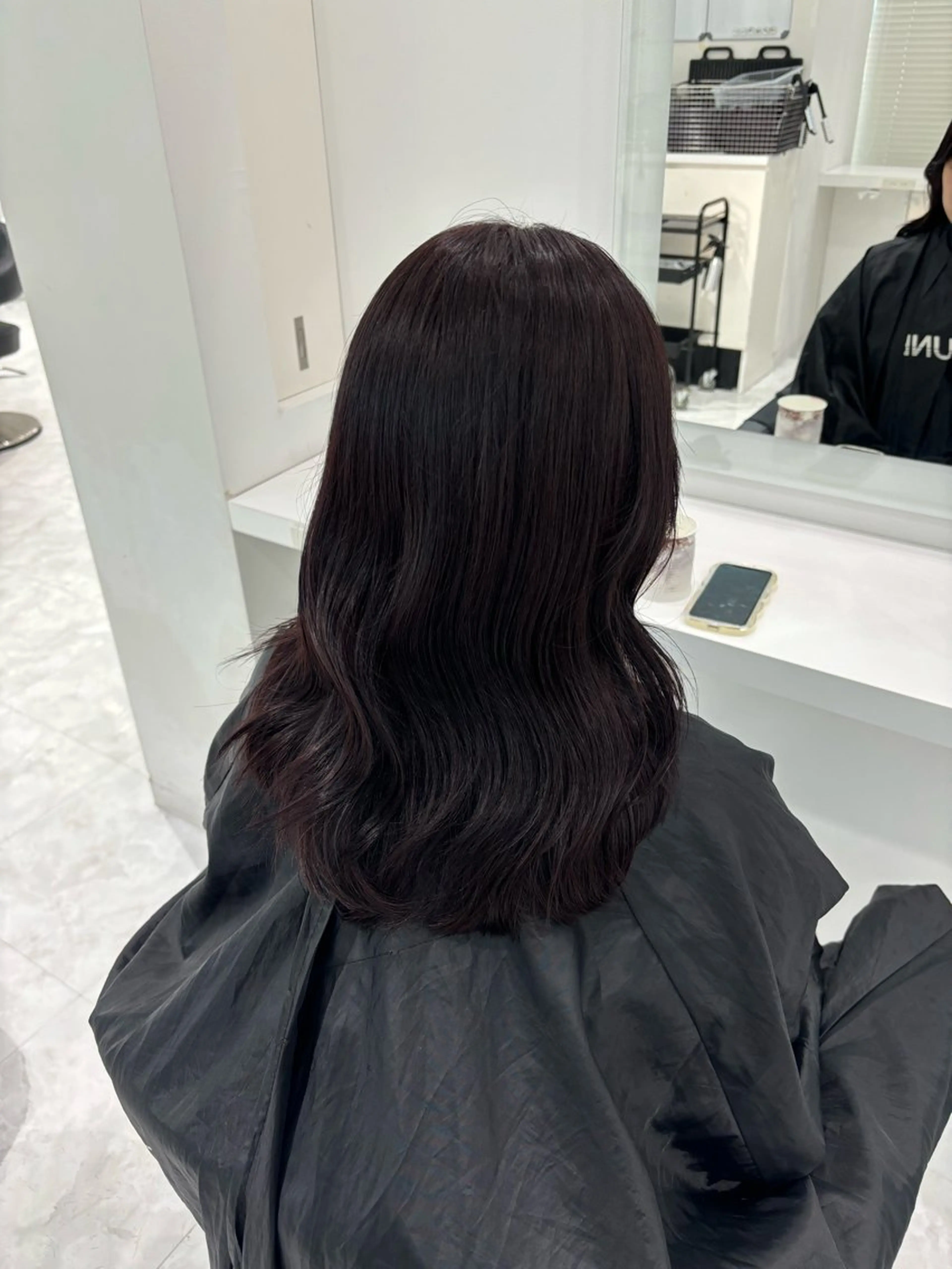 セミロング ヘアカラー トリートメント ヘッドスパ ヘアセット 都内1優しい🤍透明 感カラー🤍サツキのヘアスタイル
