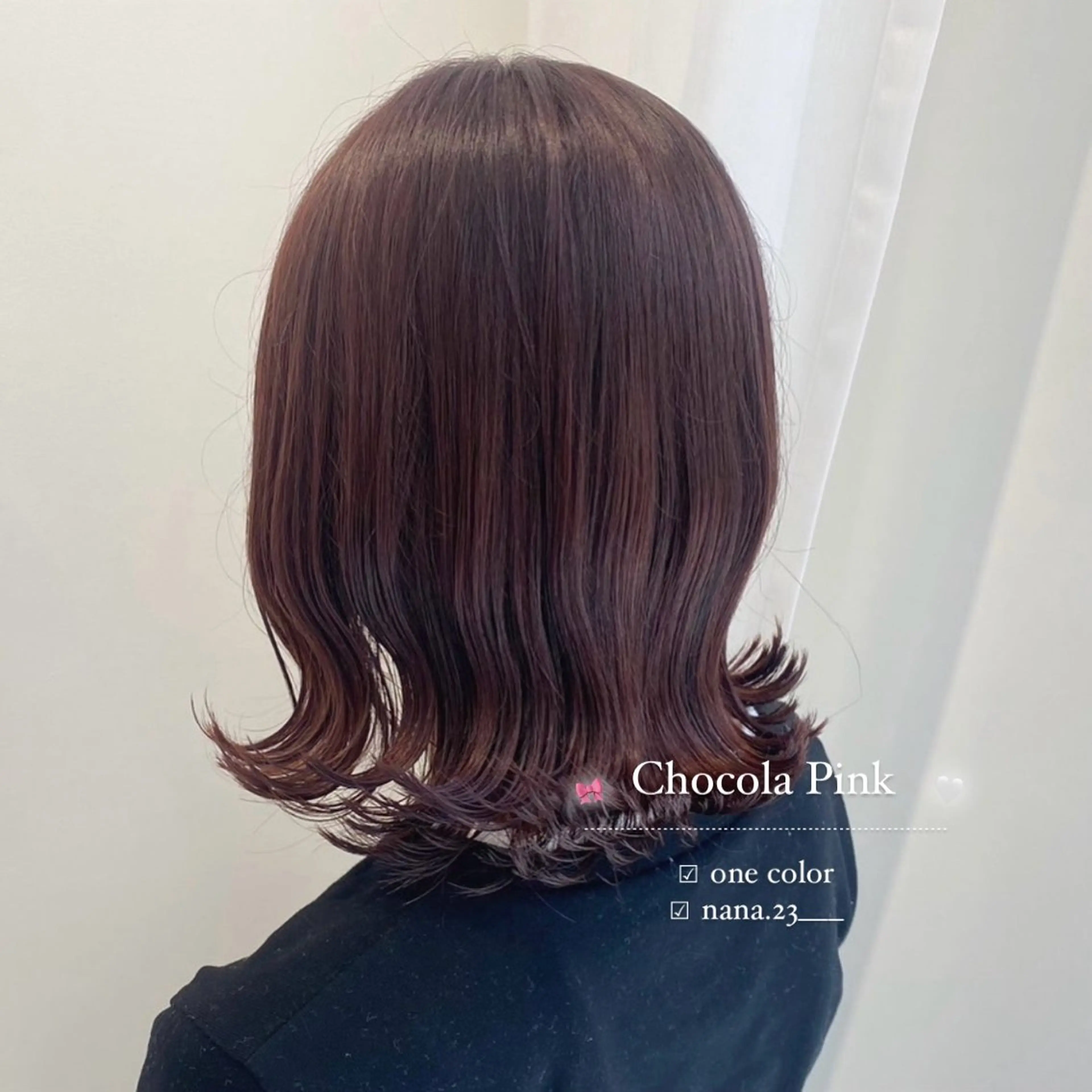ミディアム カラー ダブルカラー ピンクカラー ParveMix￤ 出石 菜々🥂のヘアスタイル