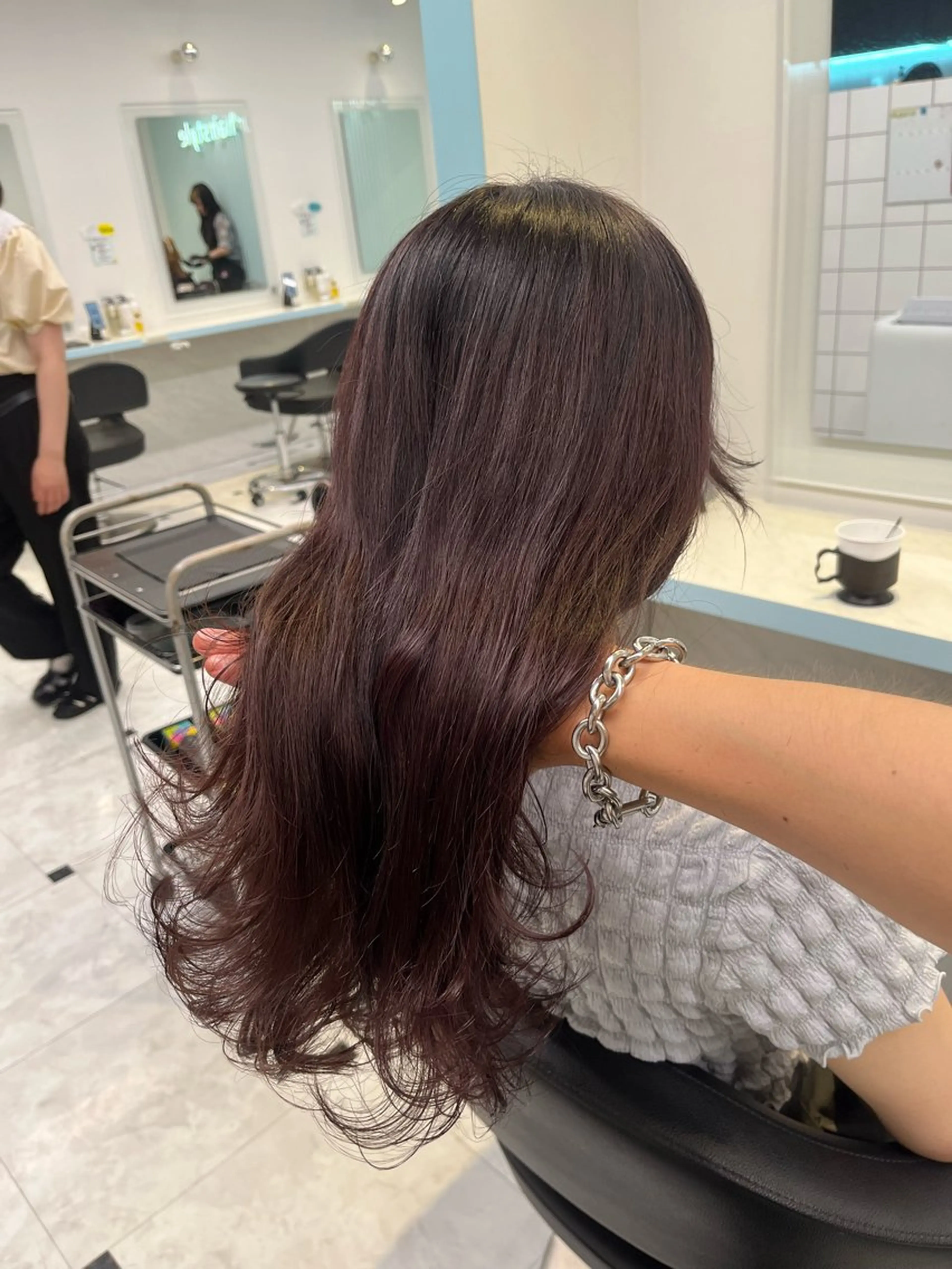カラー カット ヘアカラー トリートメント 似合わせ💗透け感 💗ブリーチなし💗のヘアスタイル