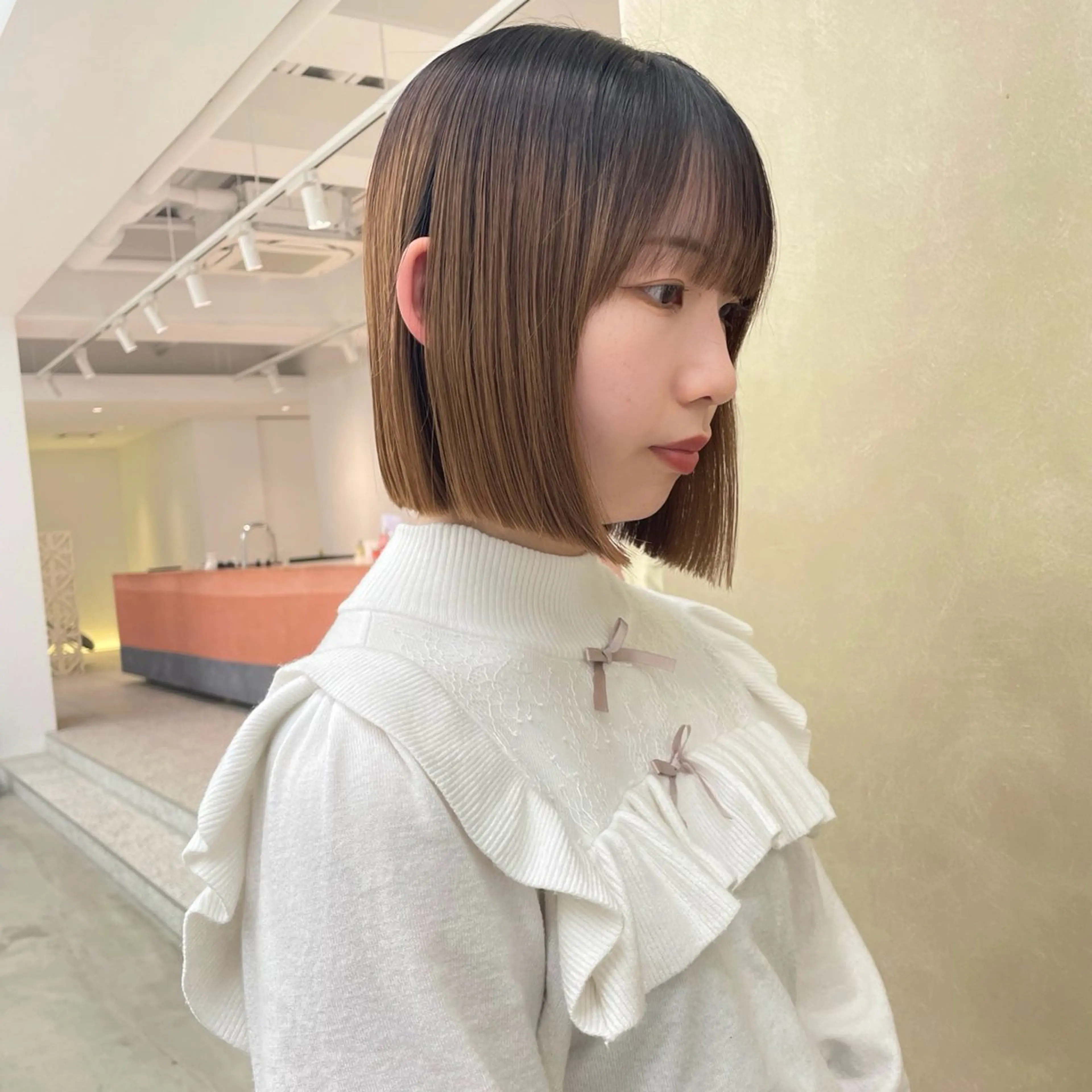 ミディアム カット トリートメント noe tton所属・あゆな/名古屋/ ボブ/透明感カラーのヘアスタイル