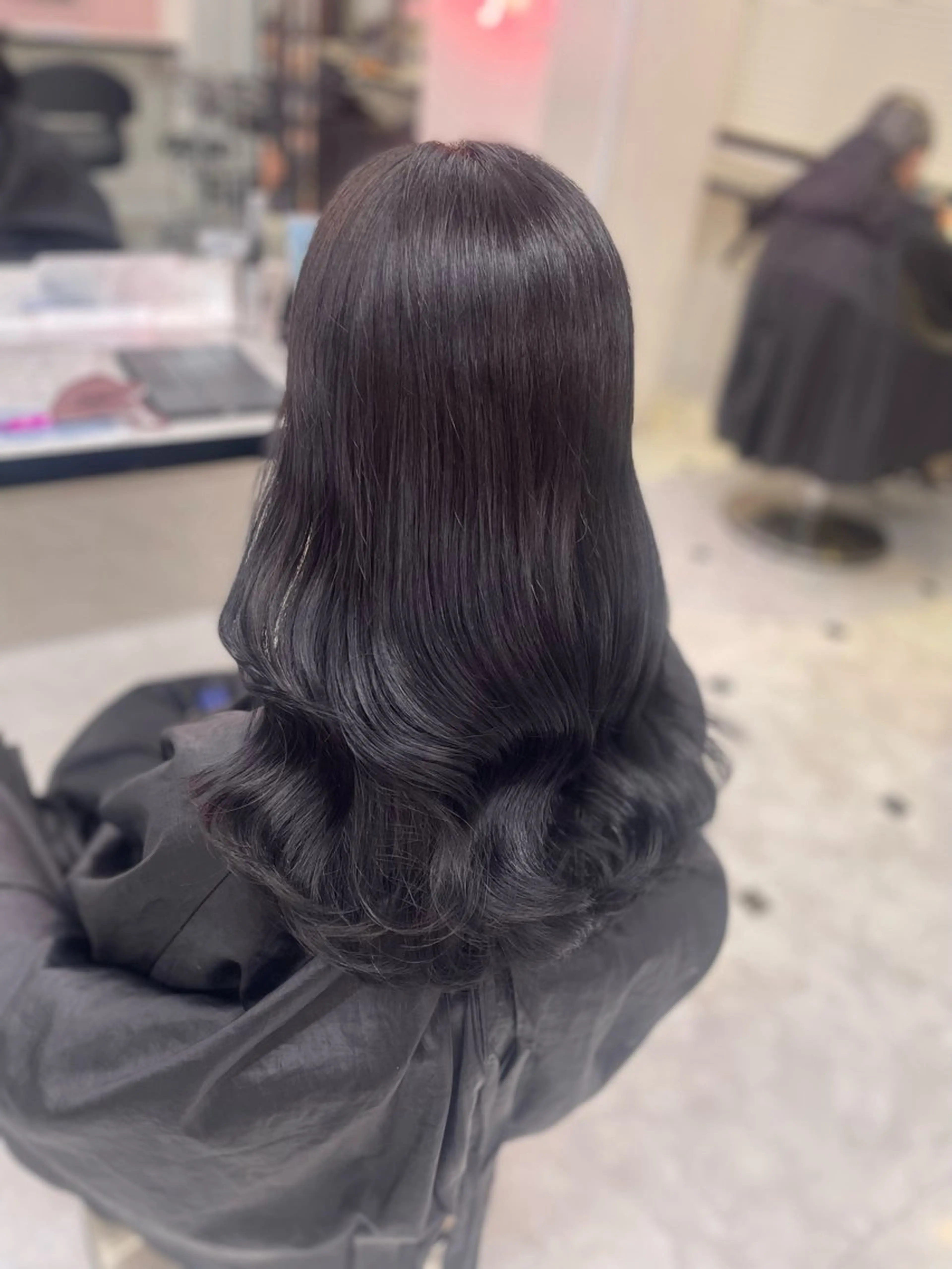 セミロング カット ヘアカラー ヘッドスパ ヘアセット うる艶トレンドヘア 🕊️上野BABYのヘアスタイル