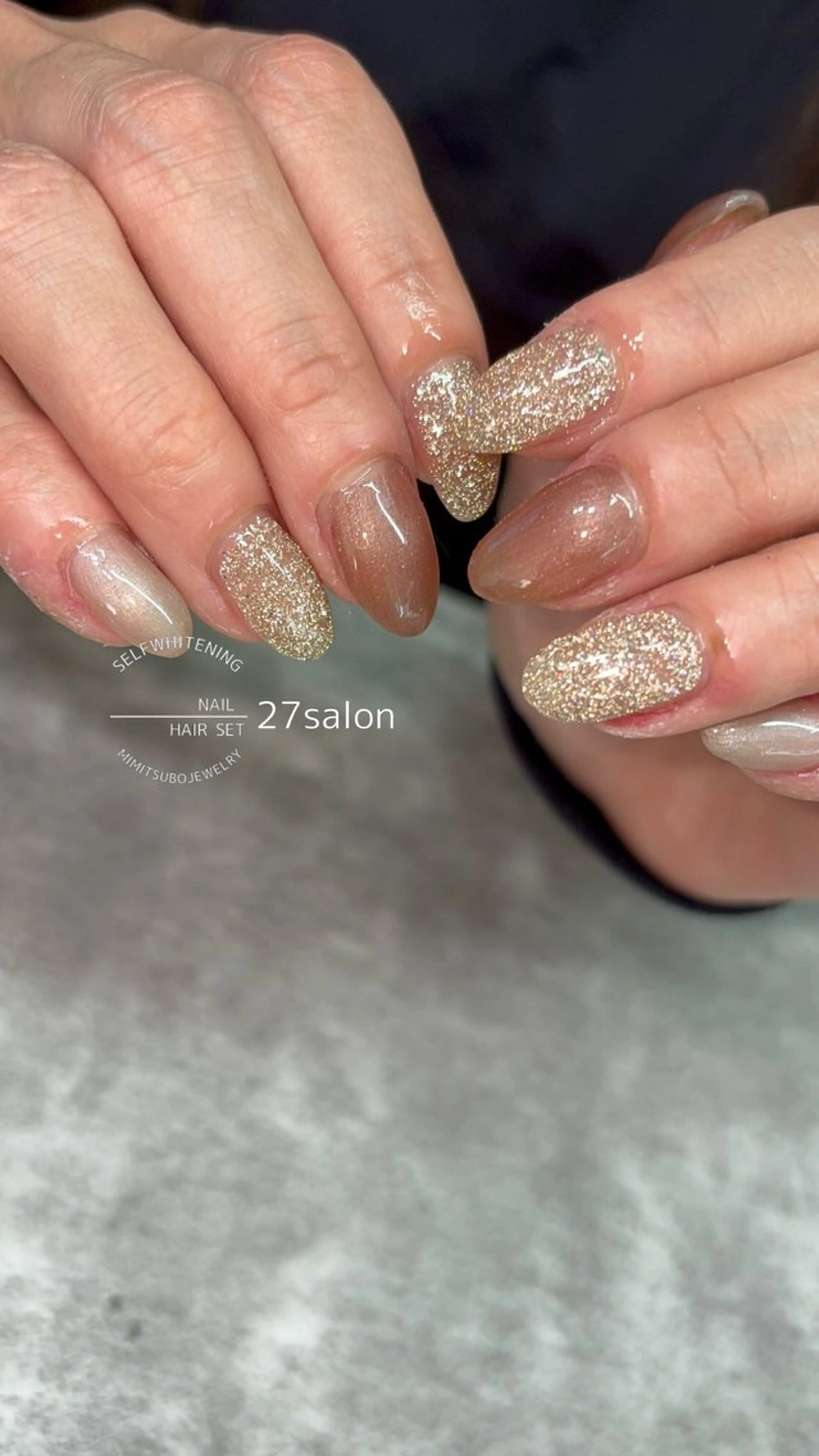 ネイル フラッシュネイル ジェルネイル ハンドネイル 27salon yuinaのネイルデザイン