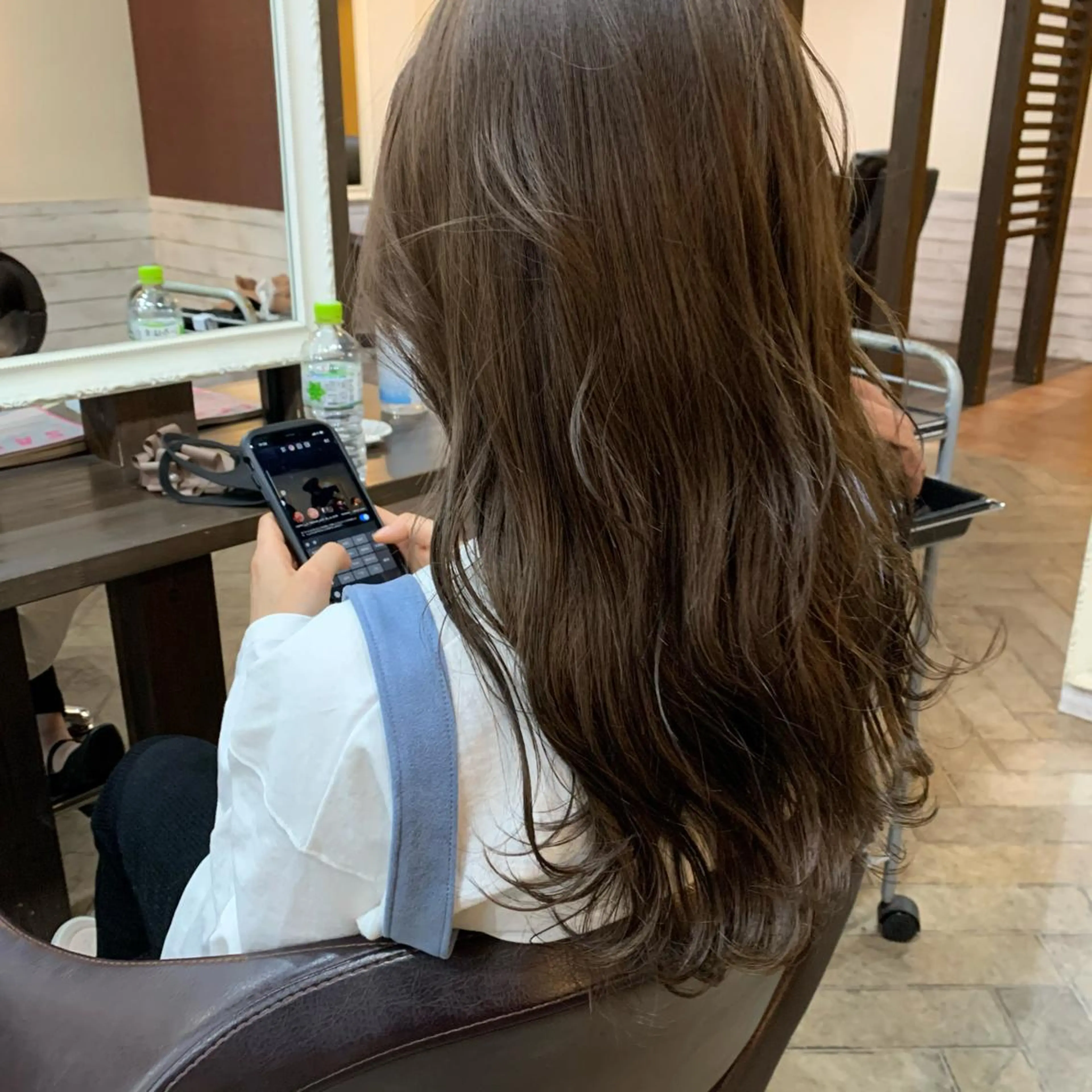セミロング カラー ベージュカラー ペールベージュ カット ヘアカラー トリートメント ヘアセット Men's salon ANSWER所属・メンズサロン ANSWERのヘアスタイル