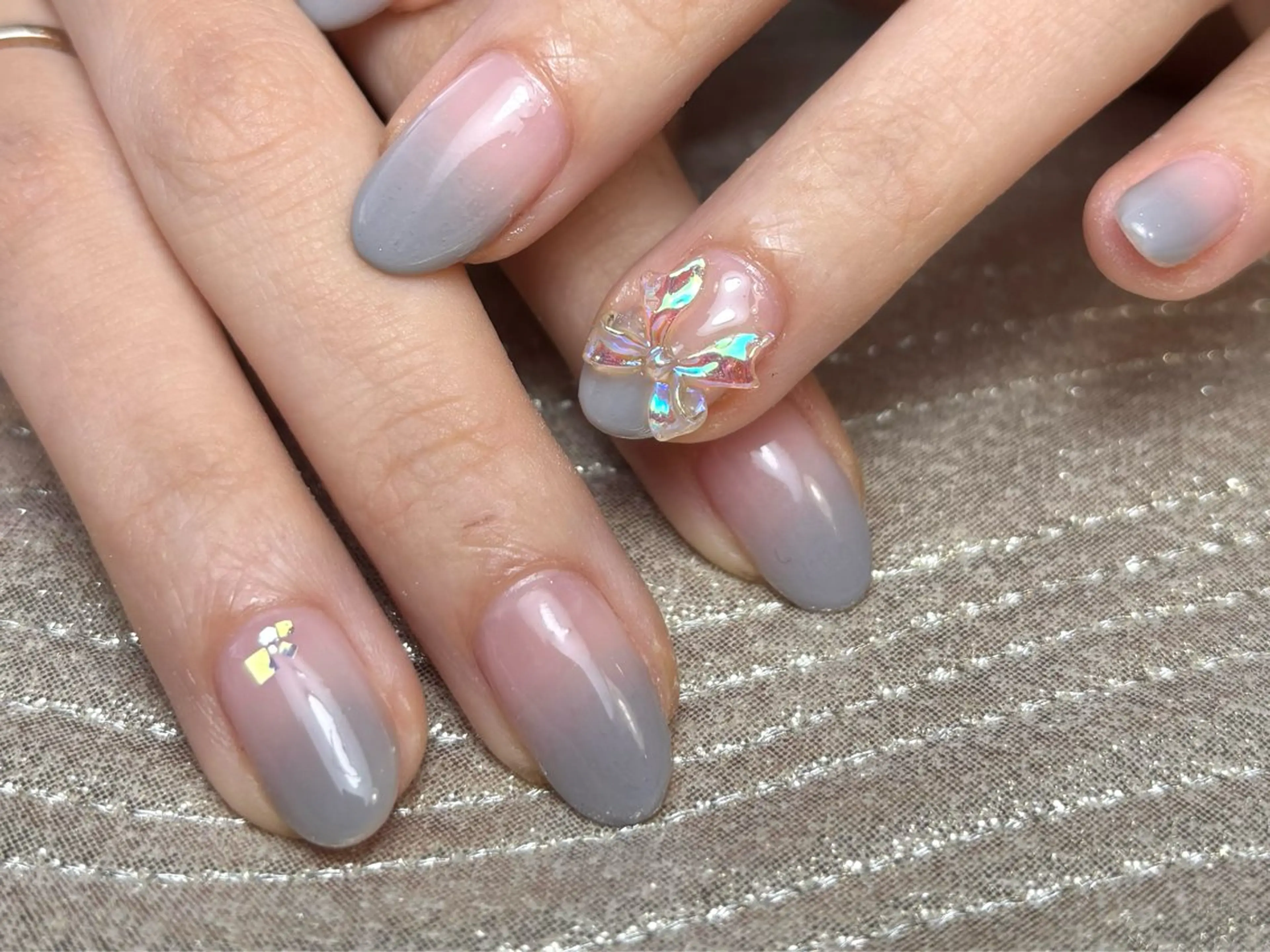 ネイル アートネイル ジェルネイル グラデーション 持ち込み パラジェル Salute本店 🦋仲原里佳のネイルデザイン