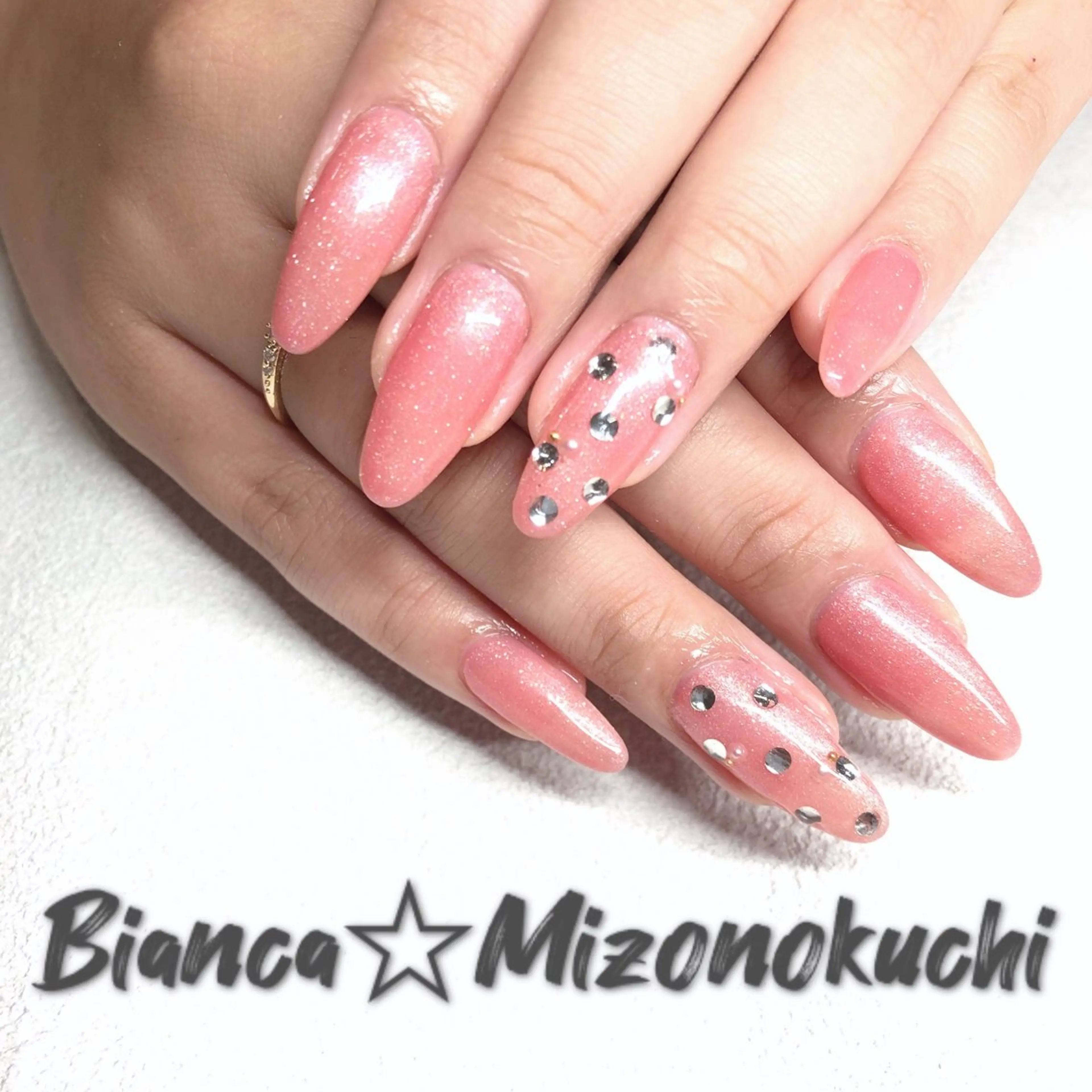 ロング ロング ハンドネイル Bianca 溝の口 ASANOのネイルデザイン
