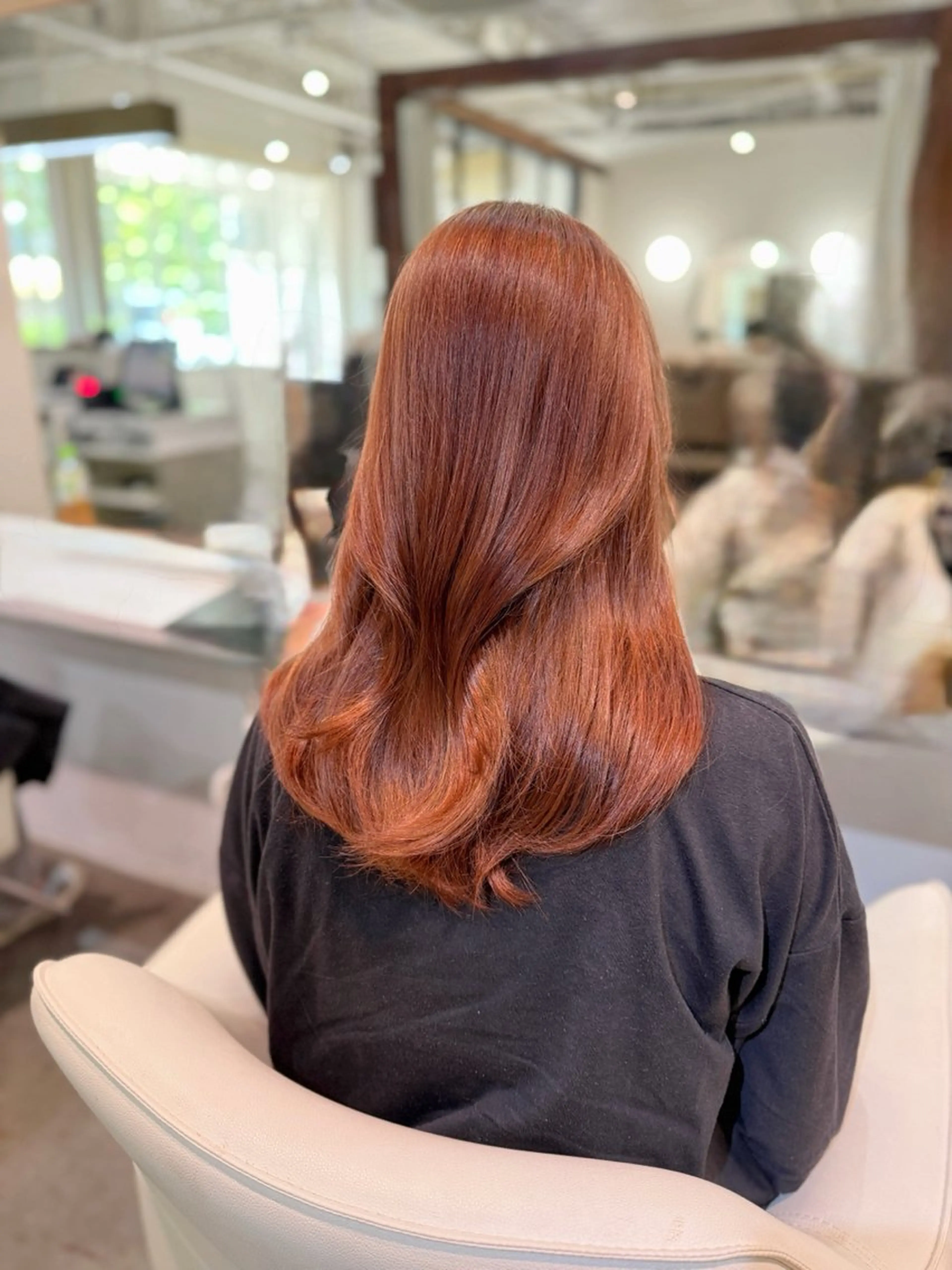 ロング カラー ベージュカラー ブリーチ ダブルカラー 顔周りカット 髪質改善 カット ヘアカラー 京都韓国ヘア🇰🇷 /髪質改善/レイヤーのヘアスタイル
