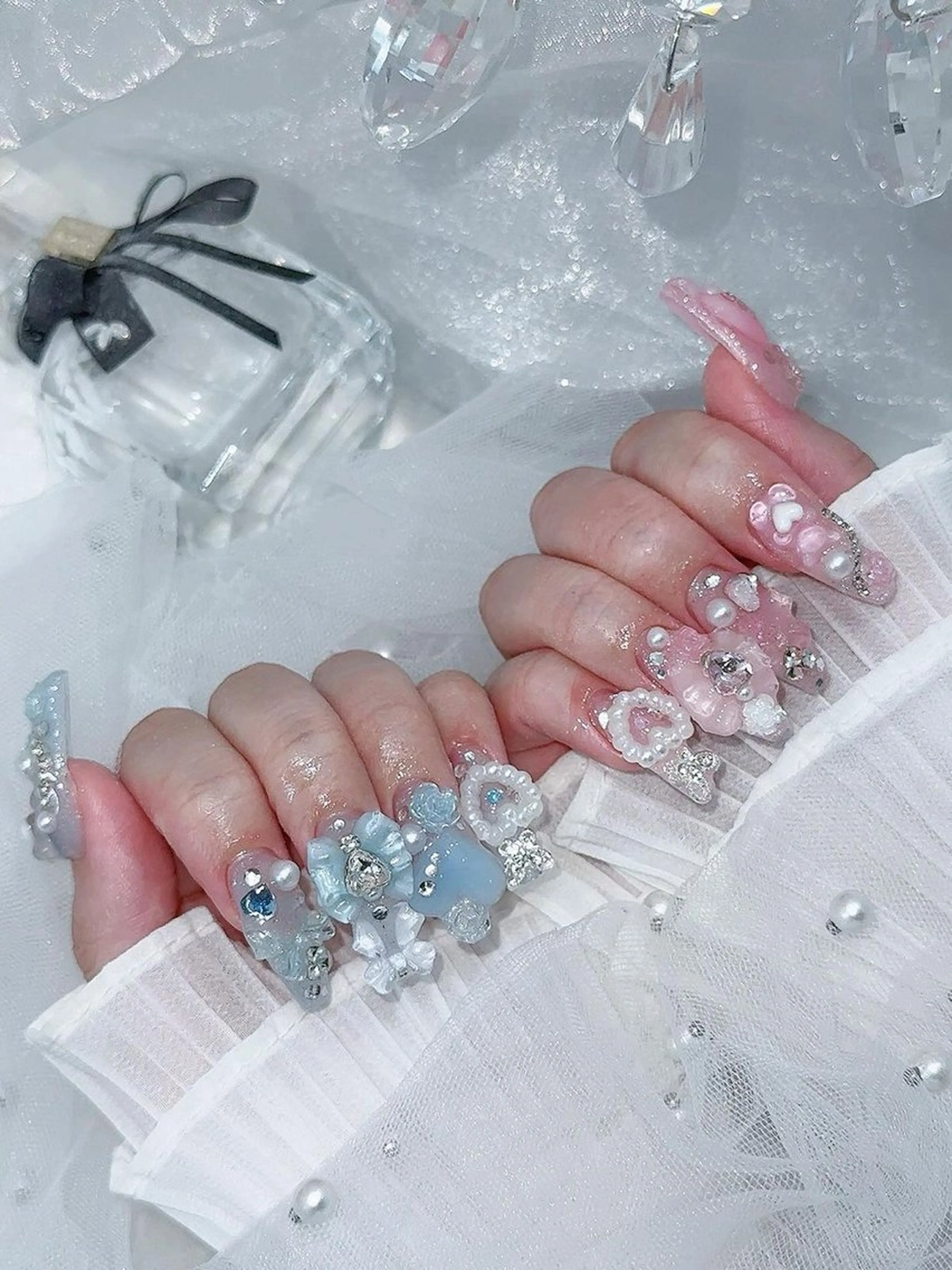 ネイル フットネイル フレンチネイル グラデーション キラキラネイル マグネットネイル ハンドネイル Lina nail Lina nailのネイルデザイン