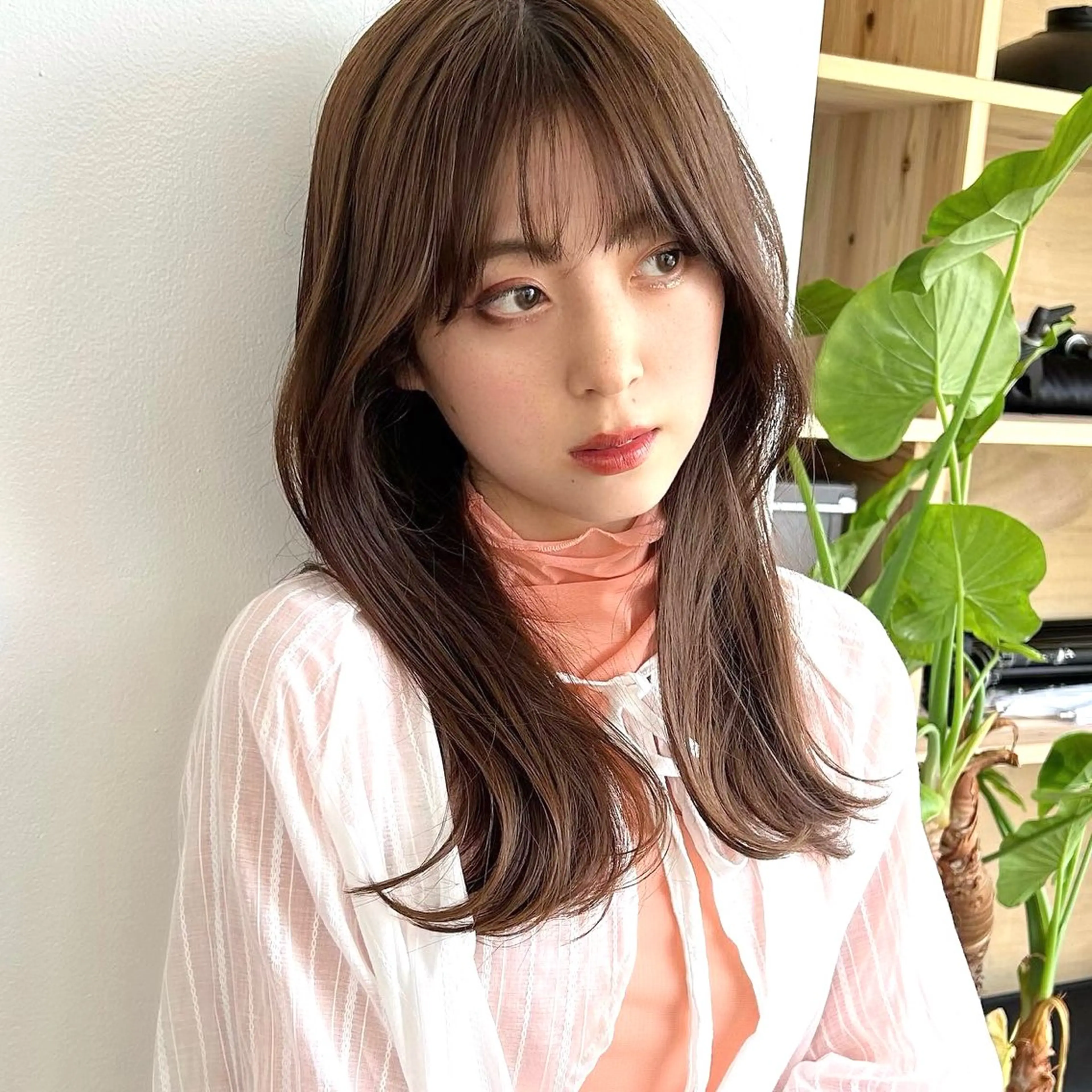 ロング カラー 韓国風ヘア カット ヘアカラー トリートメント 天王寺髪質改善なら よしみさん✨のヘアスタイル