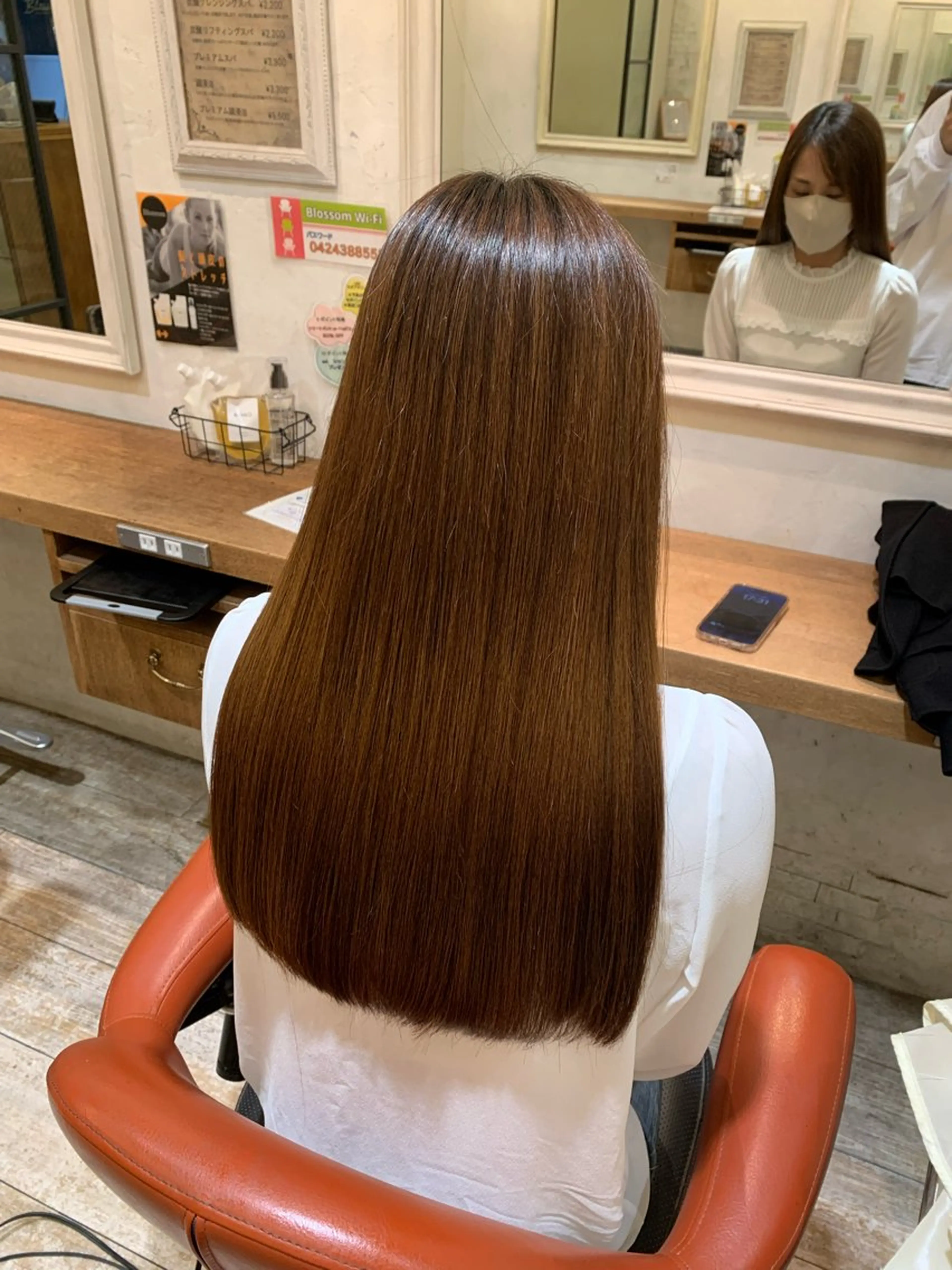 セミロング ハイライト 髪質改善 レイヤーカット トリートメント トリートメント ひばりヶ丘美容室 ✂︎藤原珠輝✂︎のヘアスタイル