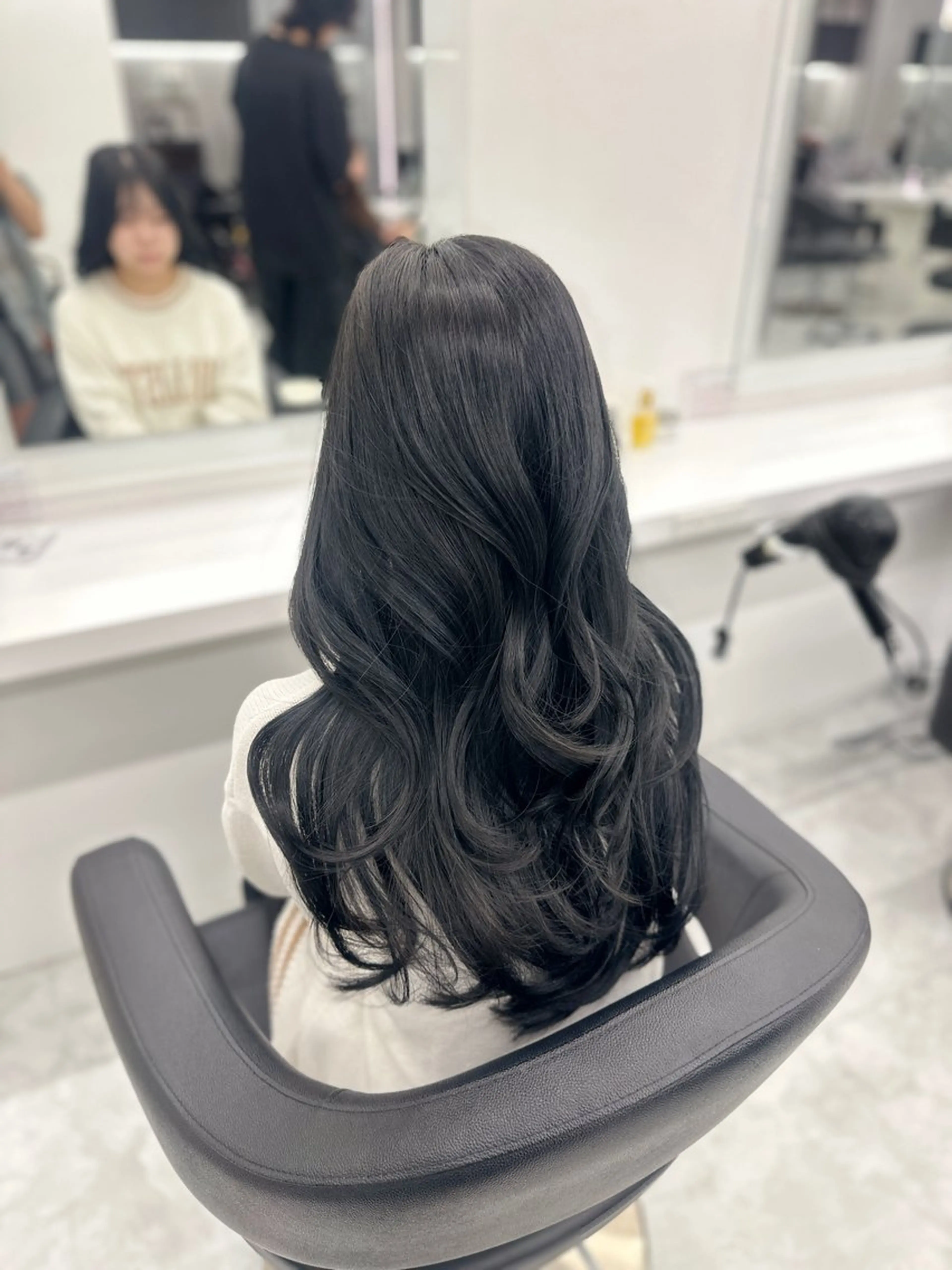 ロング カラー パーマ ヘアアレンジ メンズ キッズ ♥️韓国ヘア レイヤー♥️ゆりのヘアスタイル